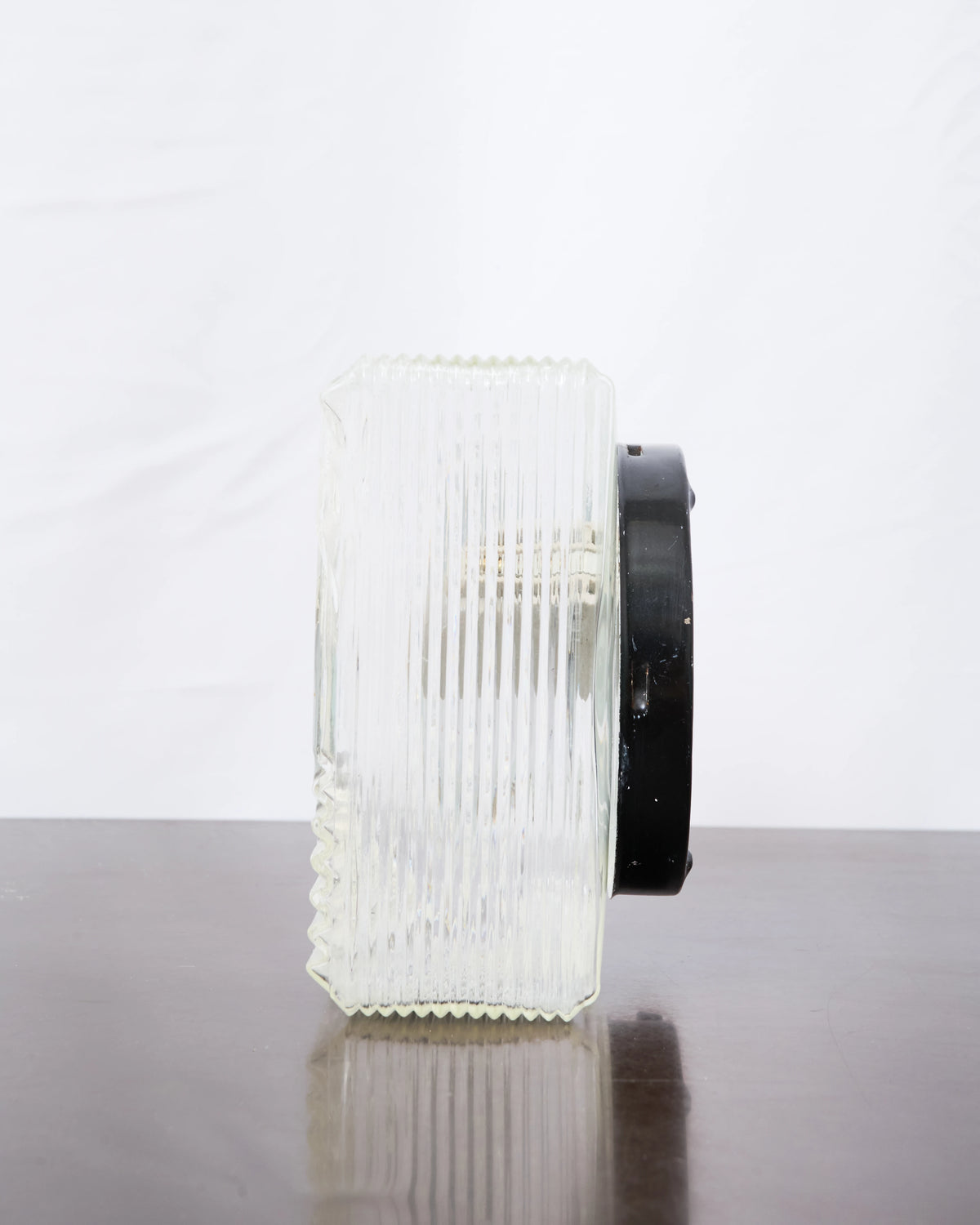 Pair of "Prism" wall sconces, pressed glass, 1960s