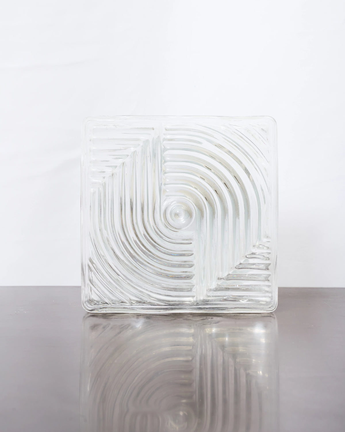 Pair of "Prism" wall sconces, pressed glass, 1960s
