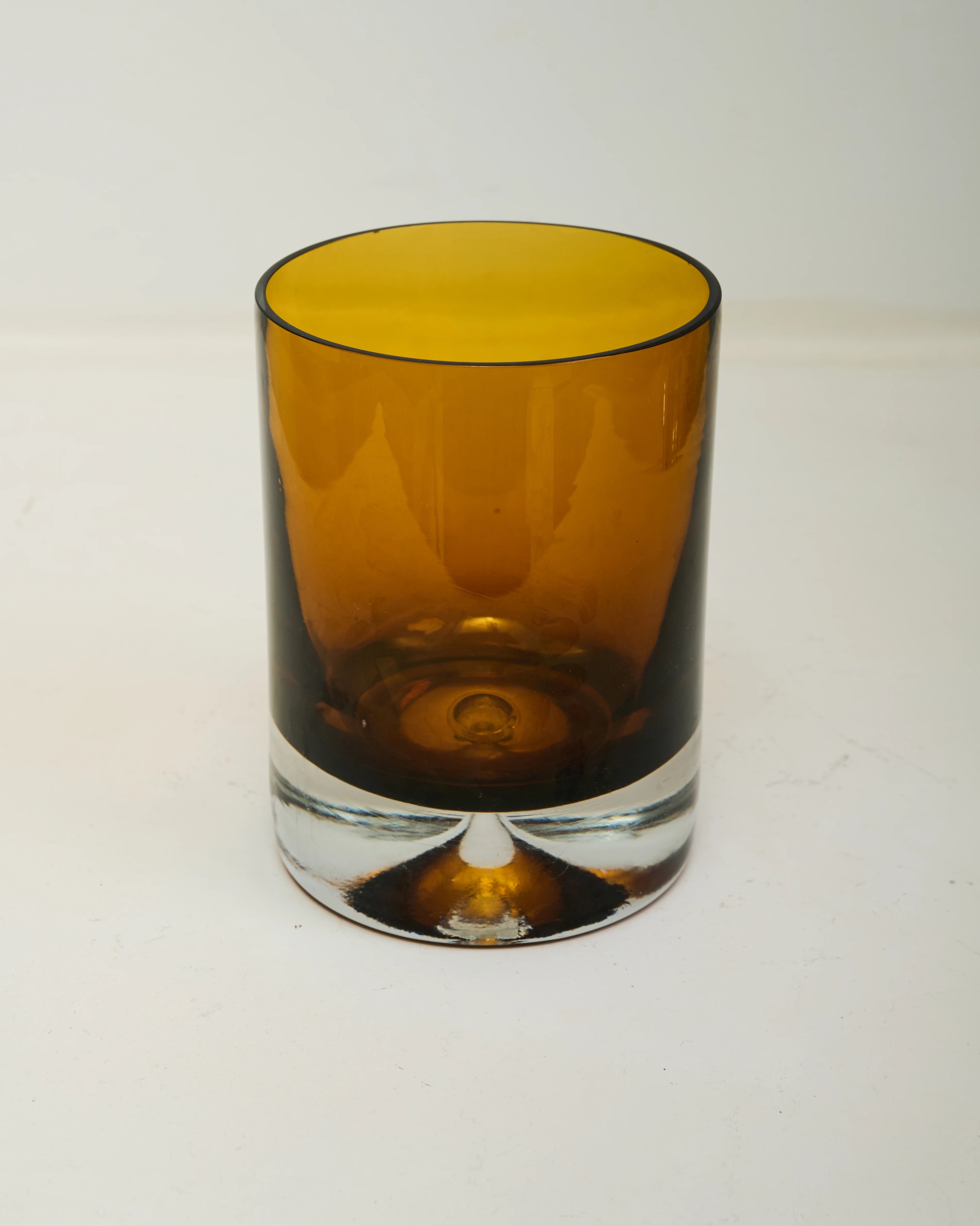 Vase scandinave ambré "Goutte", 1970s