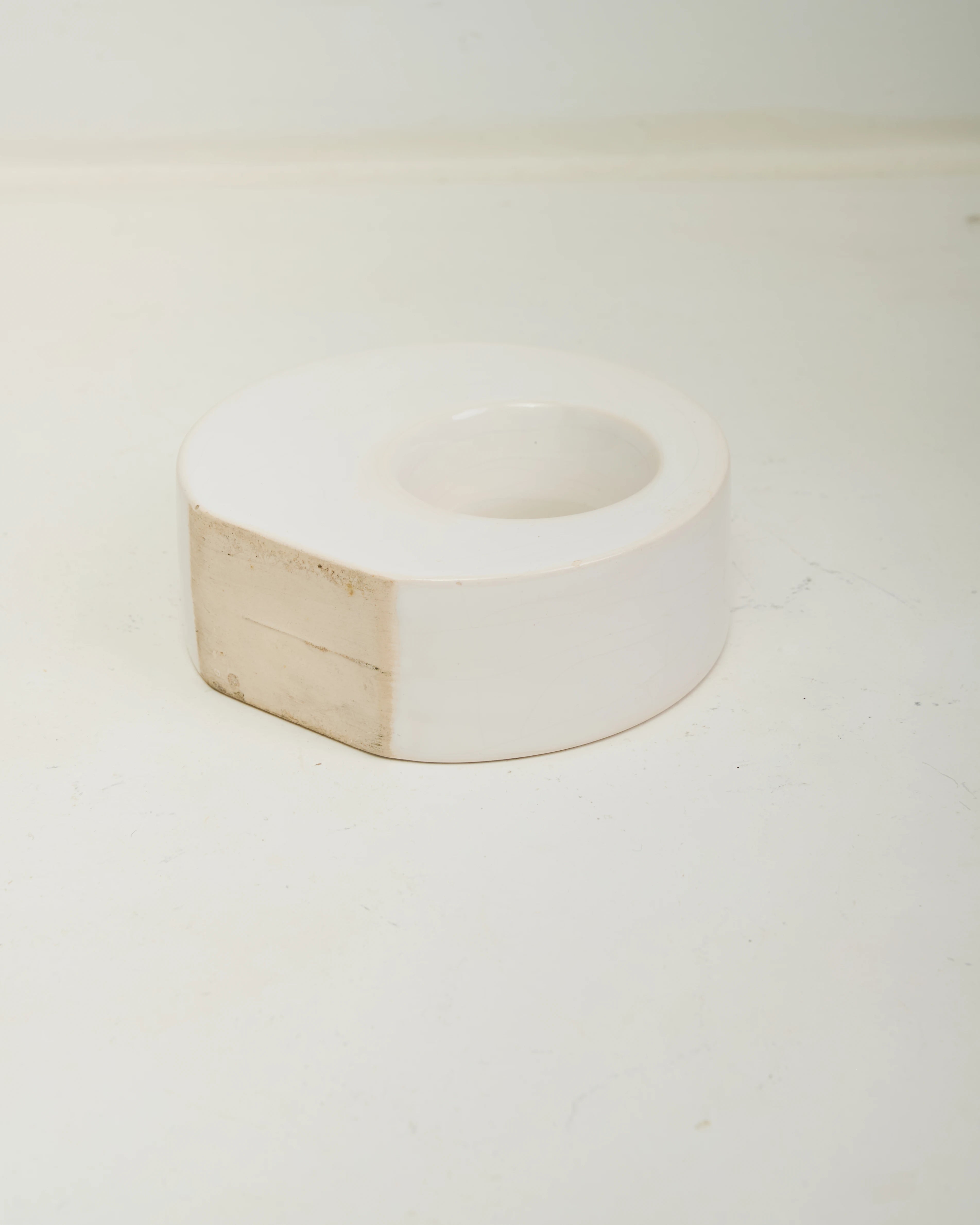 Vase "Donut", céramique blanc, 1970s