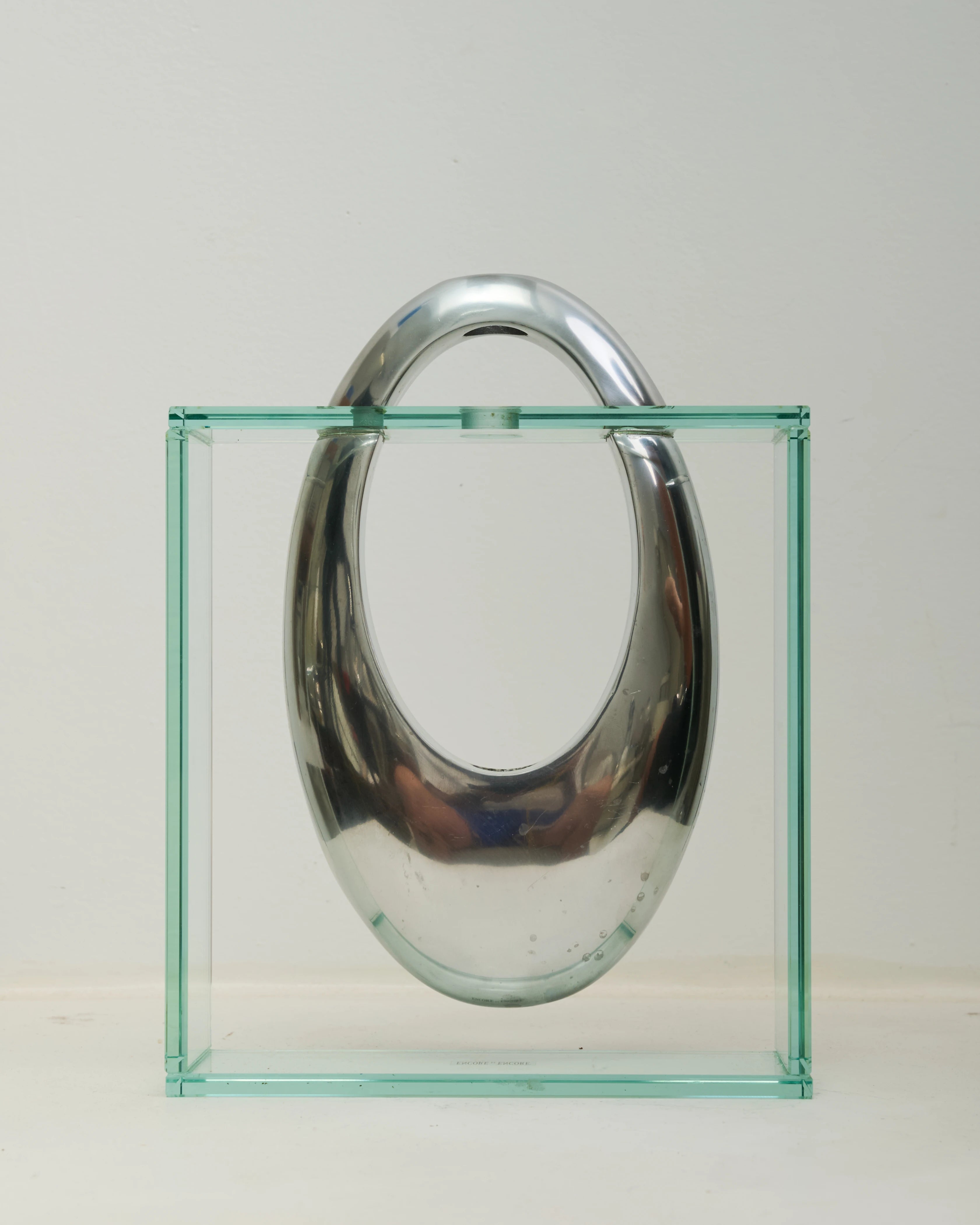 Vase ovoïde en verre et fonte d'aluminium, Encore & Encore, 2000s