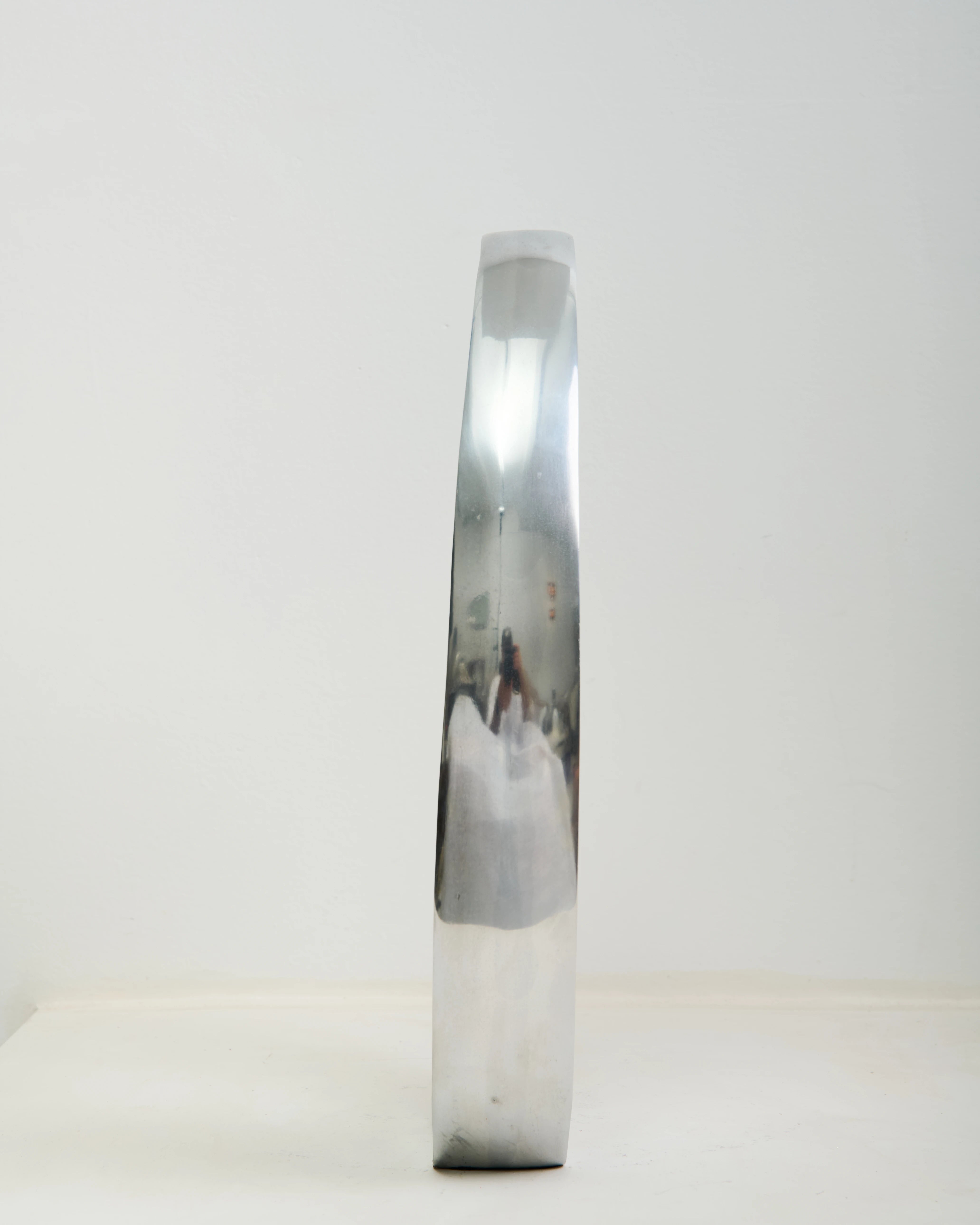 XXL Oval Openwork Cast Aluminum Vase, Italy, 1970s-1980s