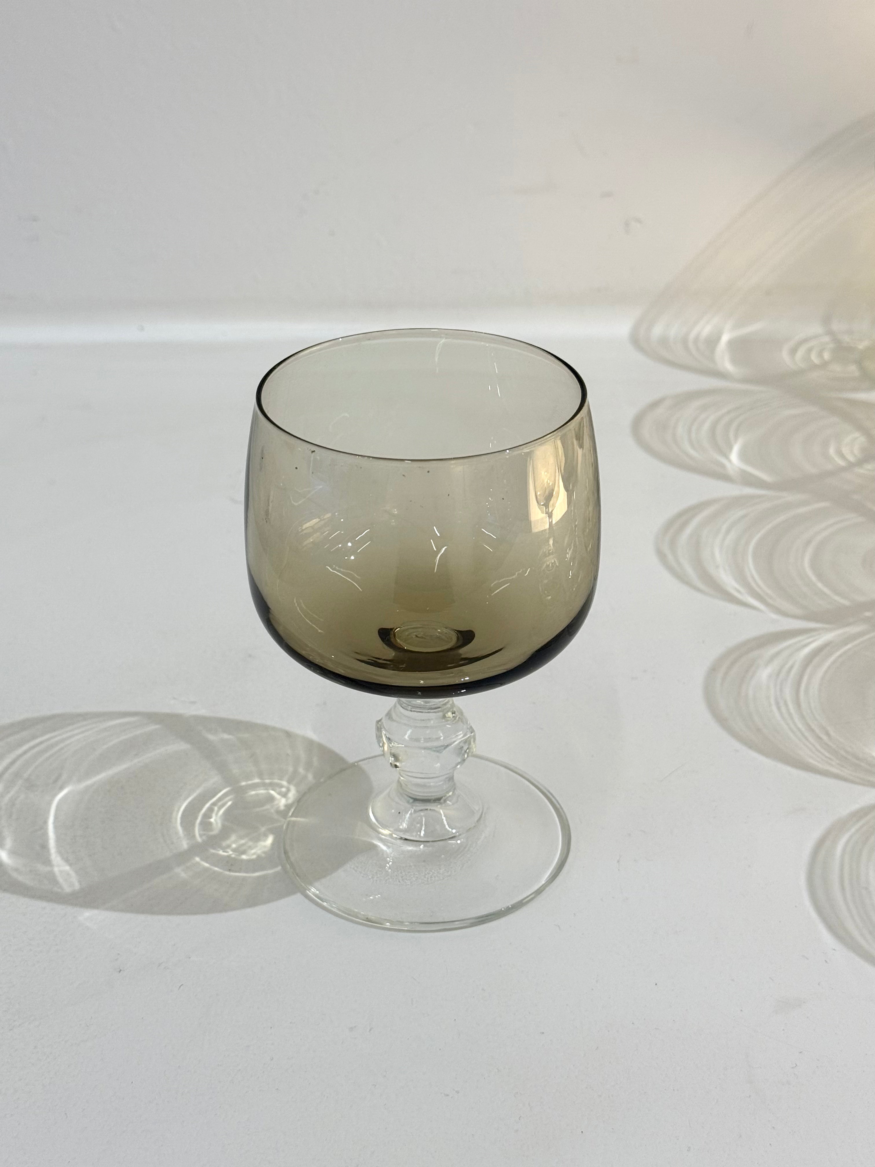 Verres à pied bicolores (6), Luminarc, 1970-1980