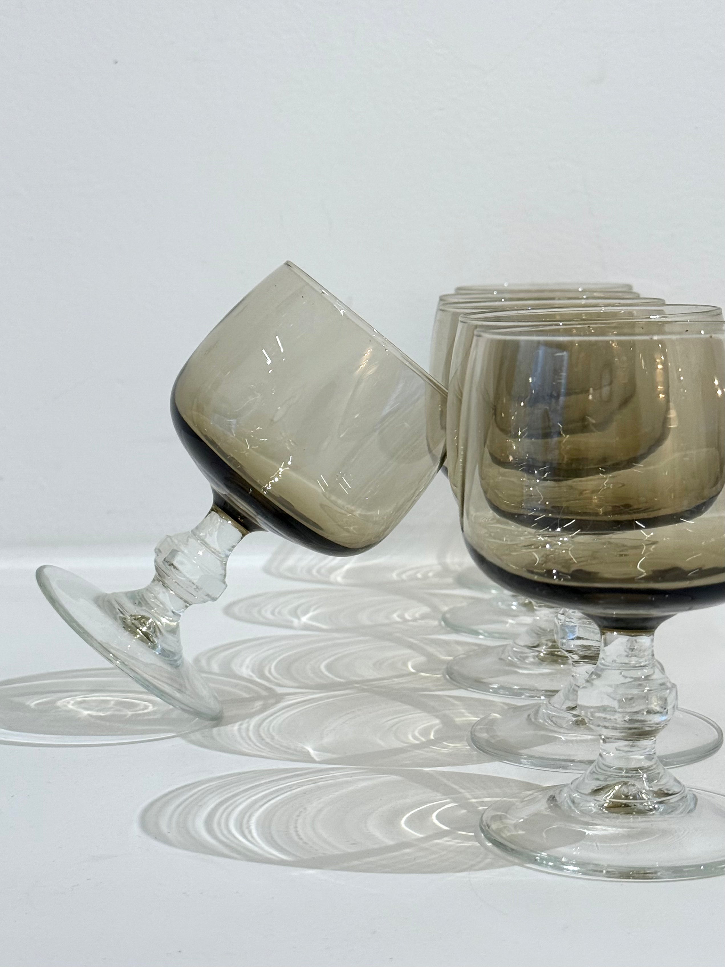 Verres à pied bicolores (6), Luminarc, 1970-1980