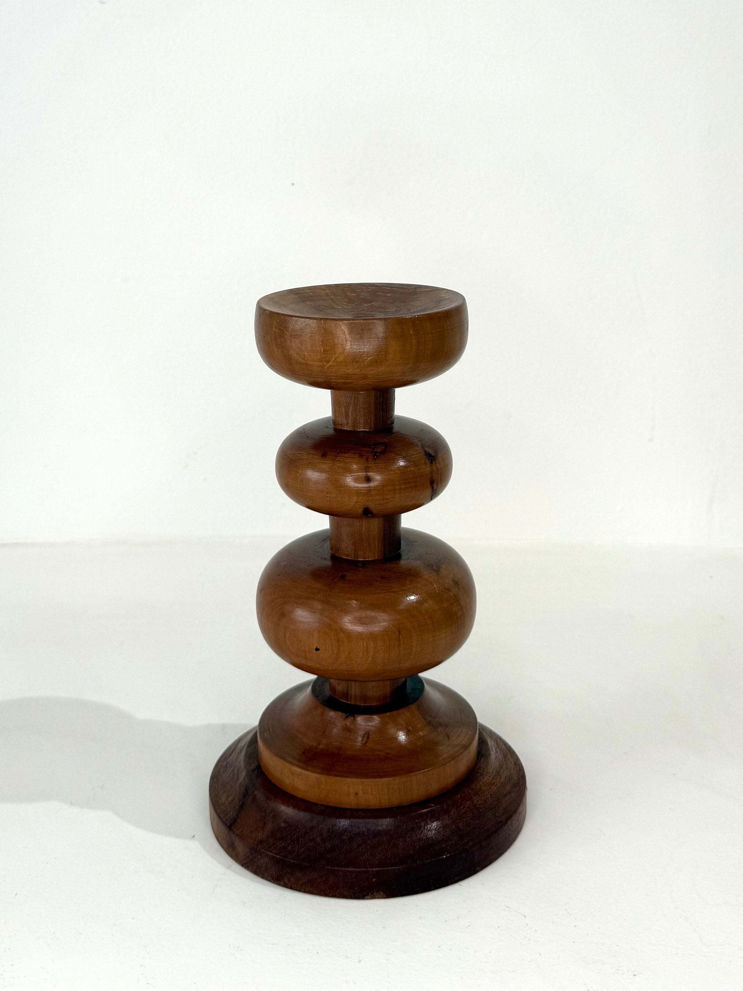 Bougeoir en bois, 1970s