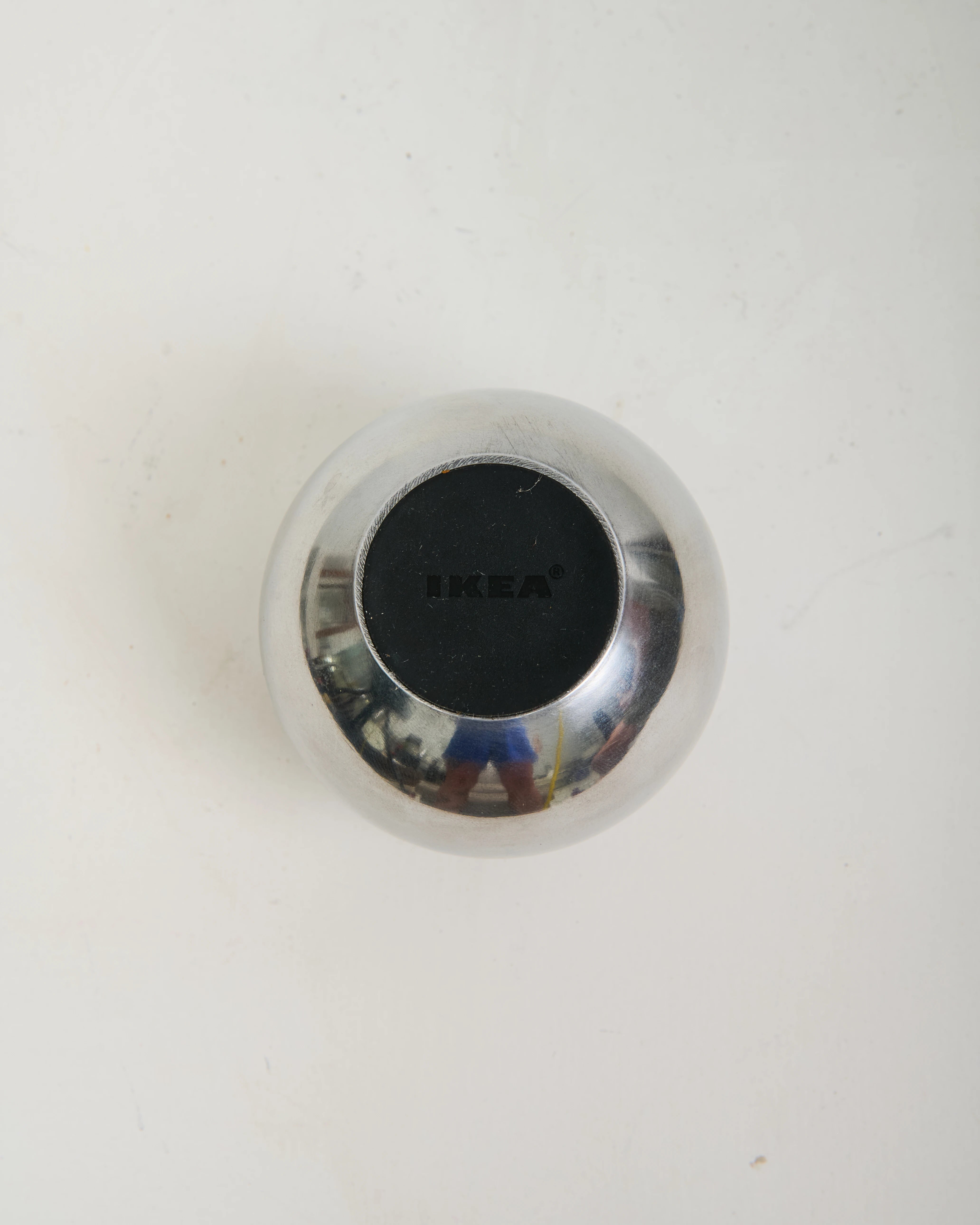 Paire de bougeoirs "Boule" (1 sur 2), métal chromé, Ikea, 1990s