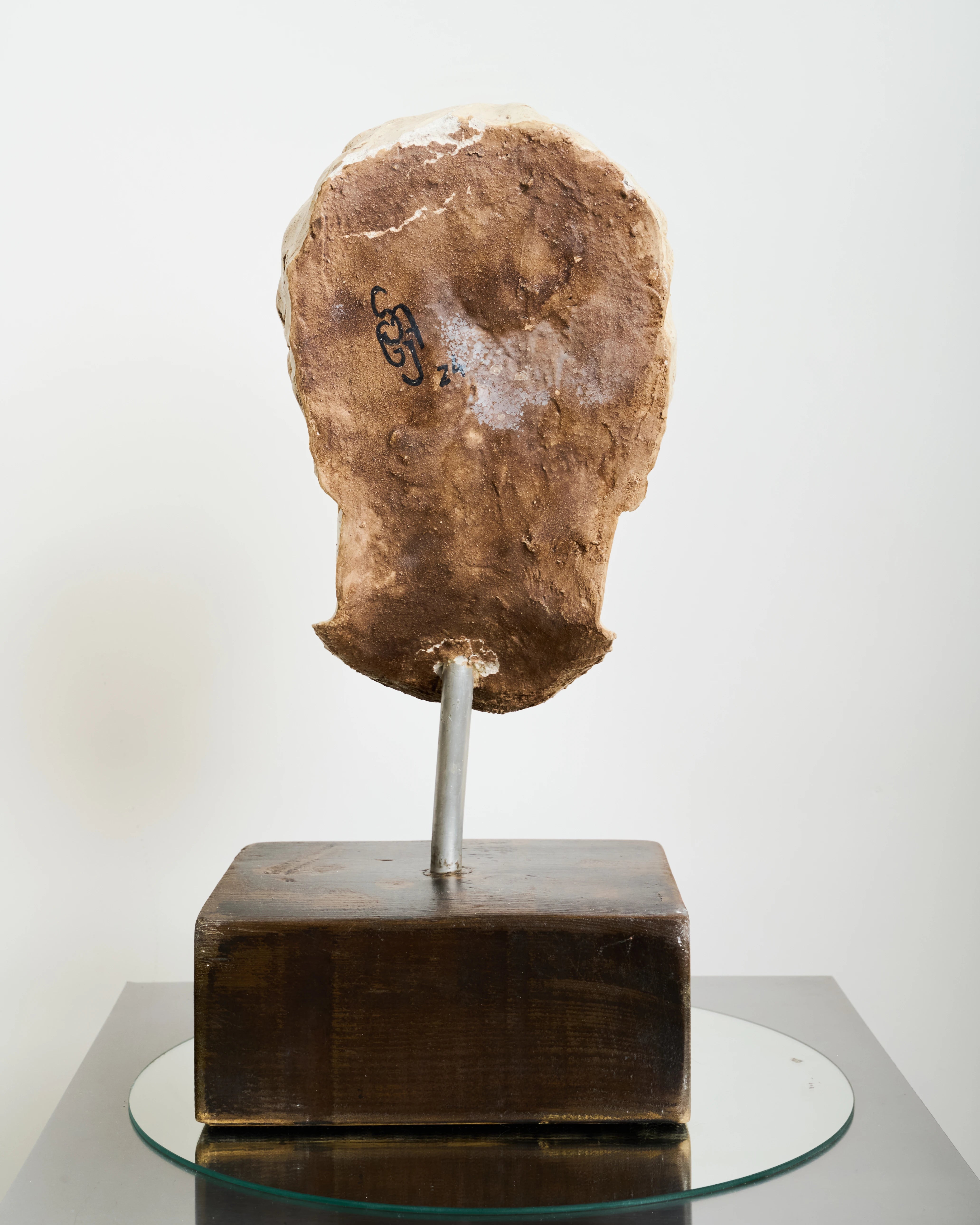 Bust of Hadrian Roman emperor on wooden base, Italy