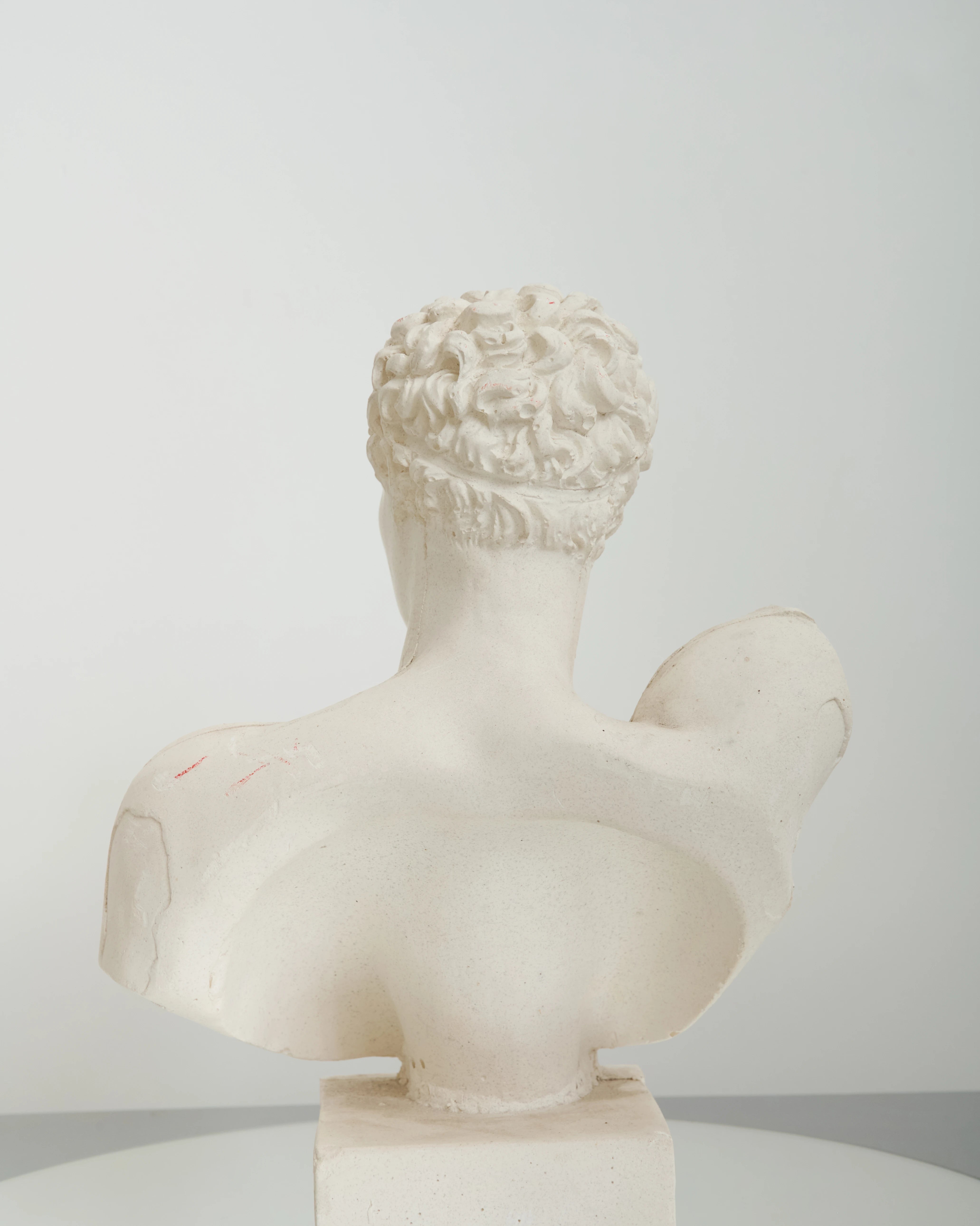 Bust of an Ephebe or Marathon Boy with a plaster base, Italy