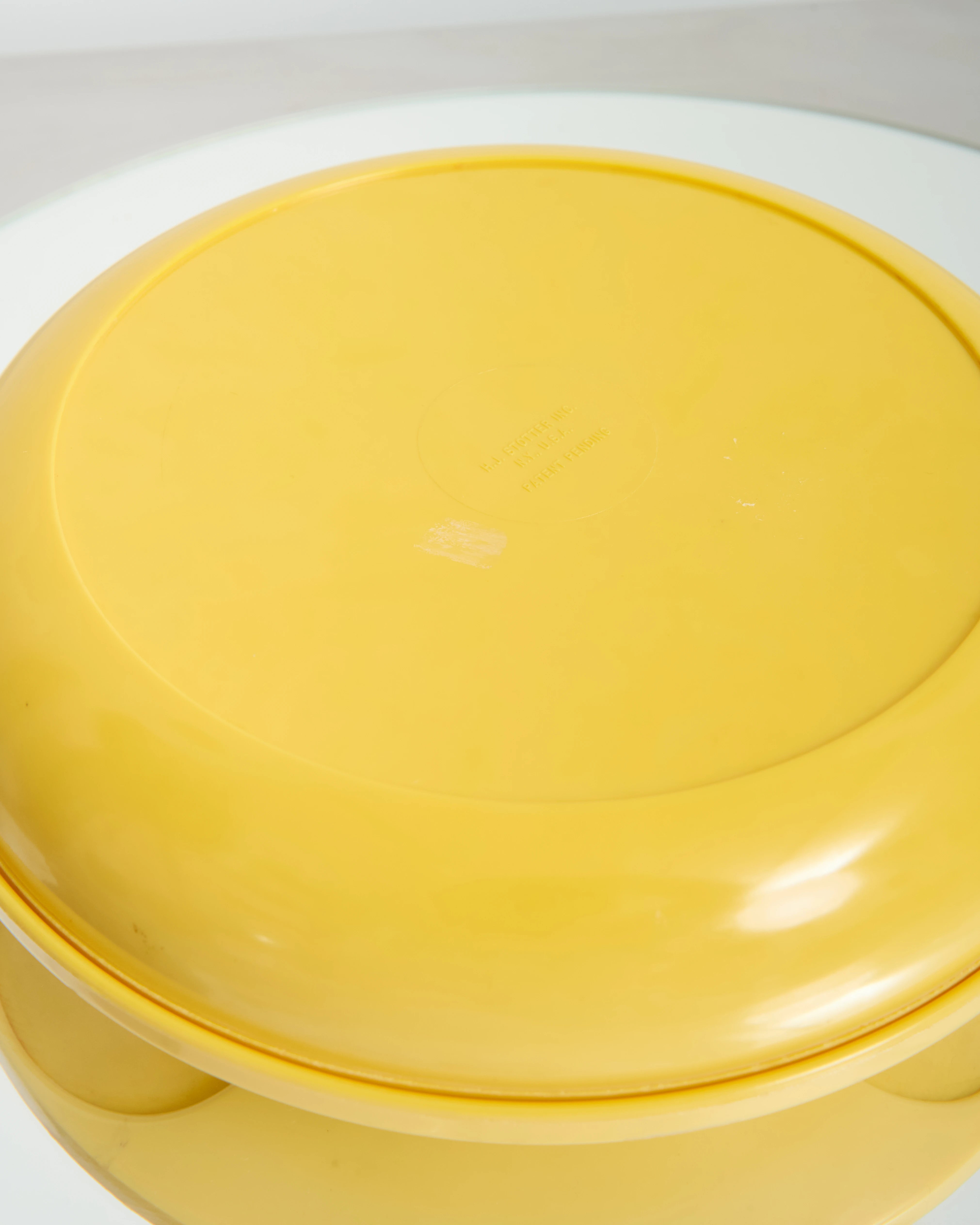 Yellow ashtray, HJ STOTTER, New York