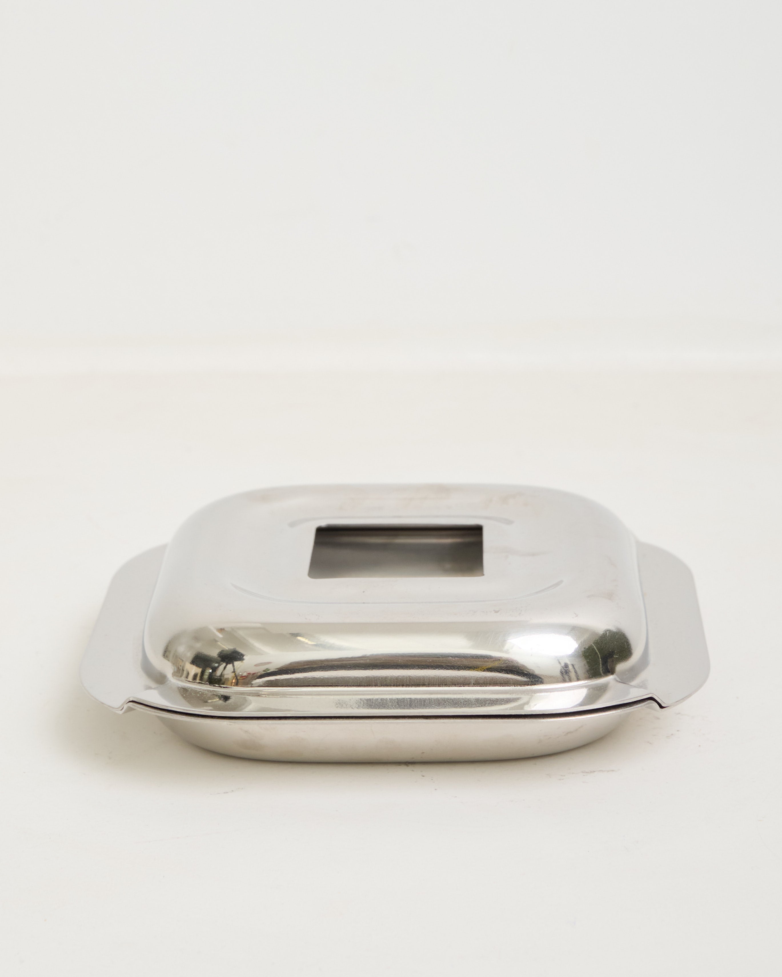 Rounded square ashtray in two parts, 1970-1980