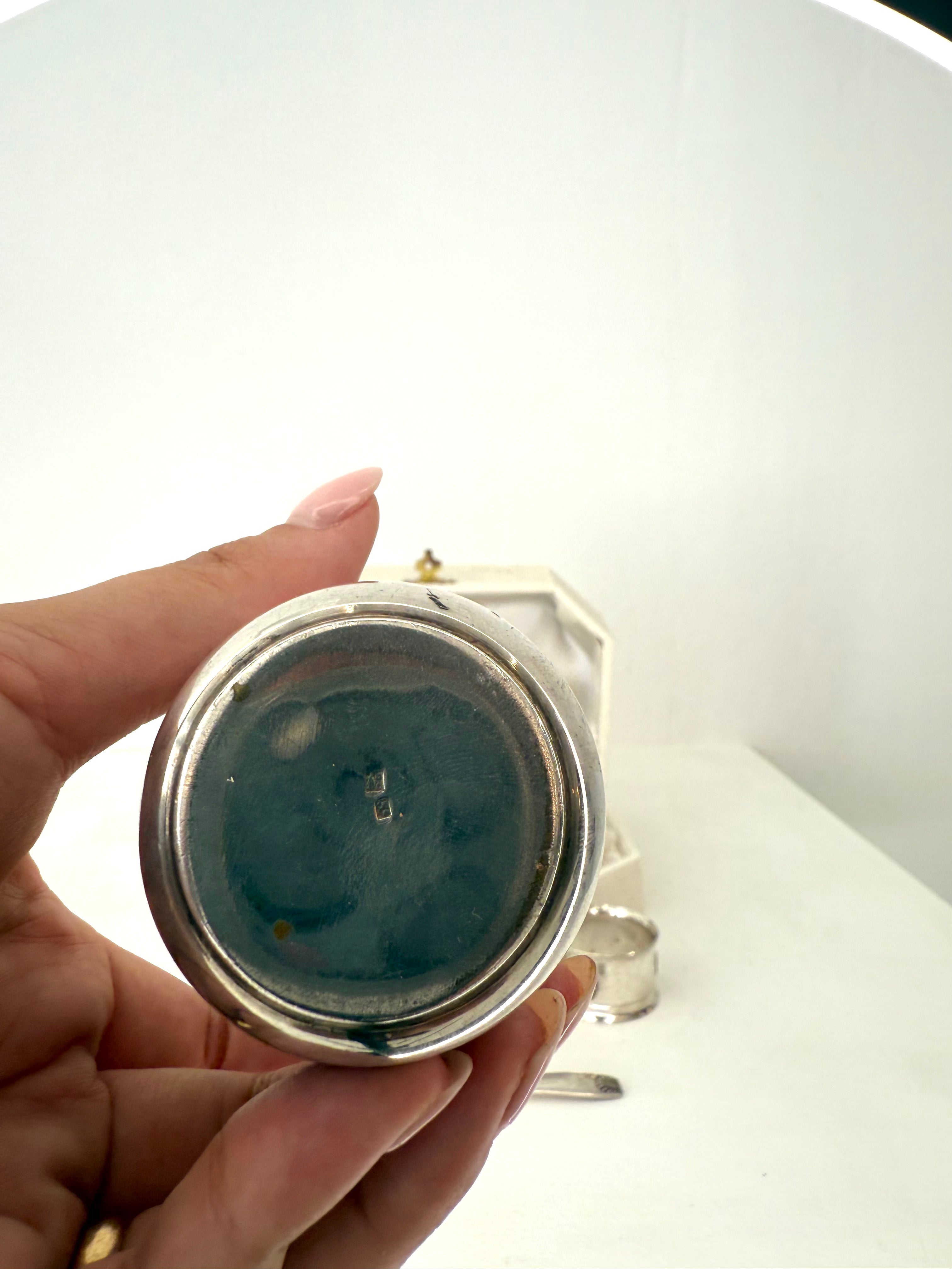 Coffret de naissance en métal argenté