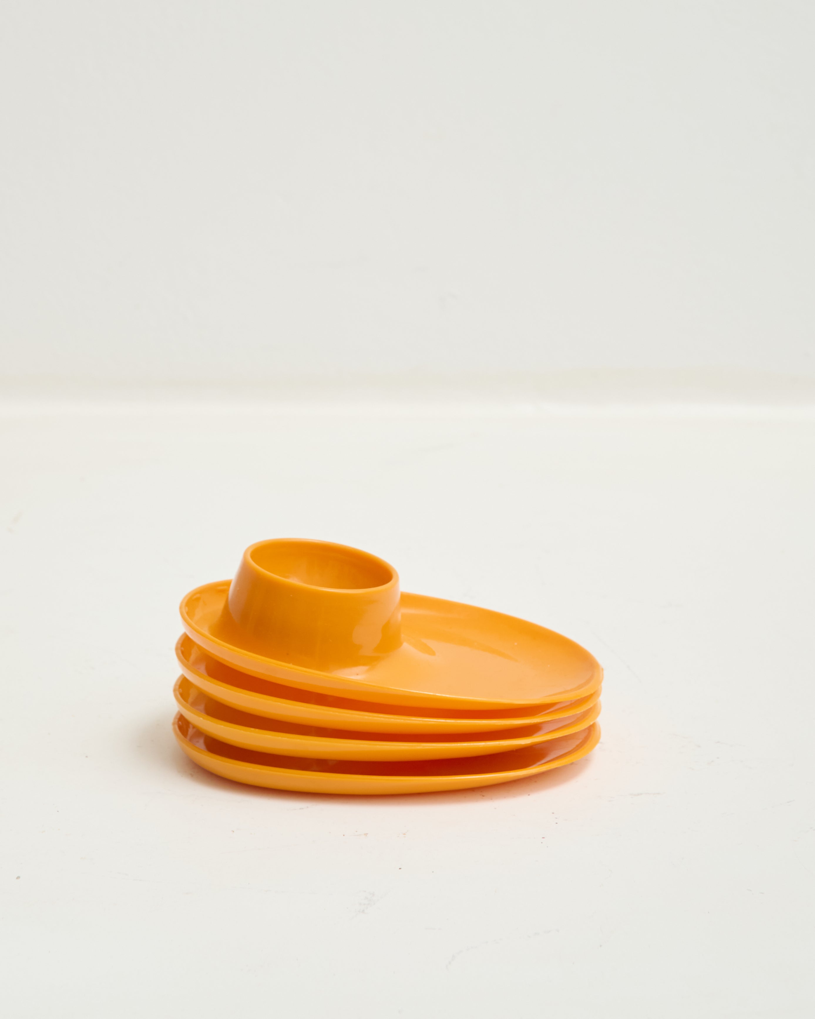 Orange egg cups (4), Germany, 1970s