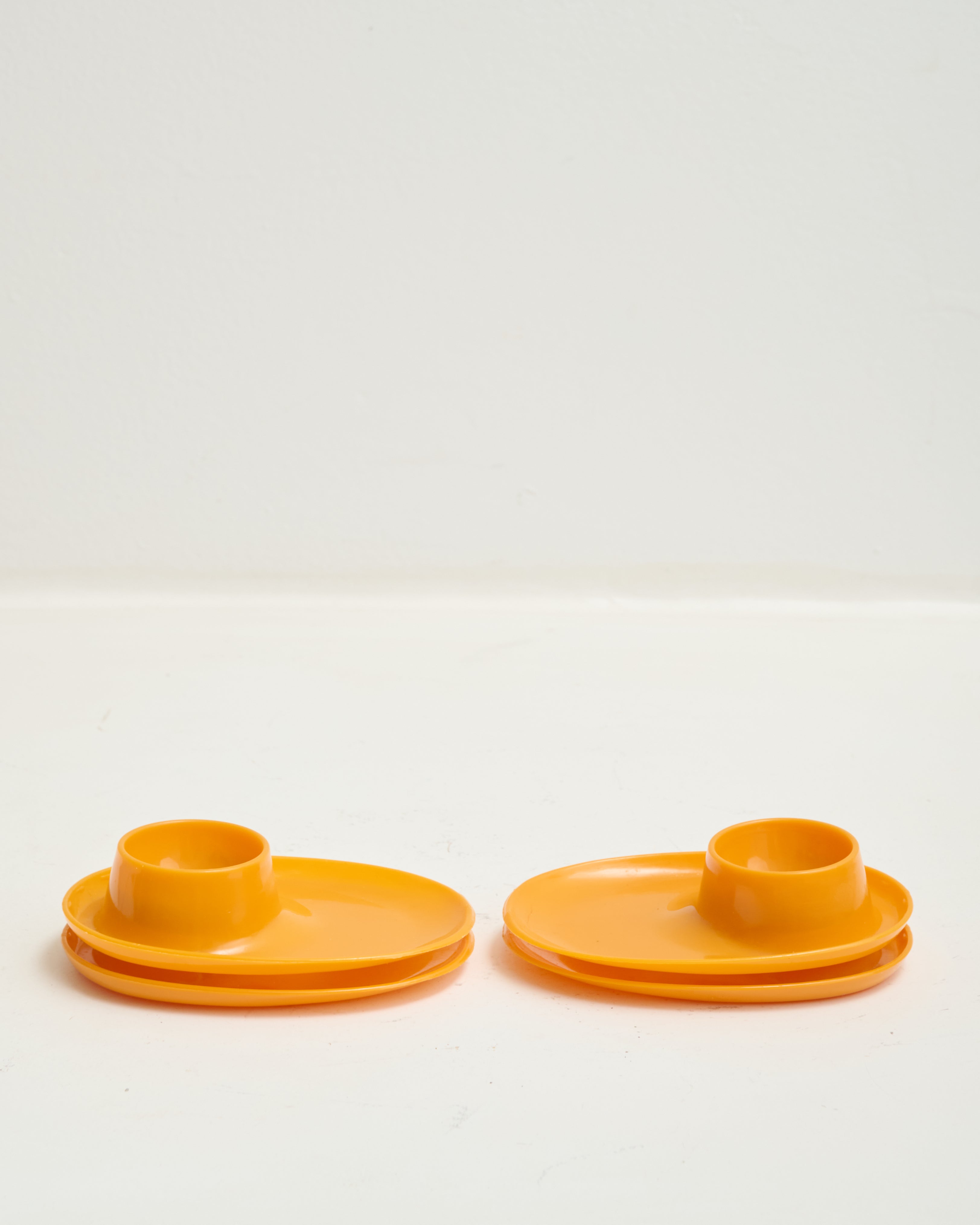 Orange egg cups (4), Germany, 1970s