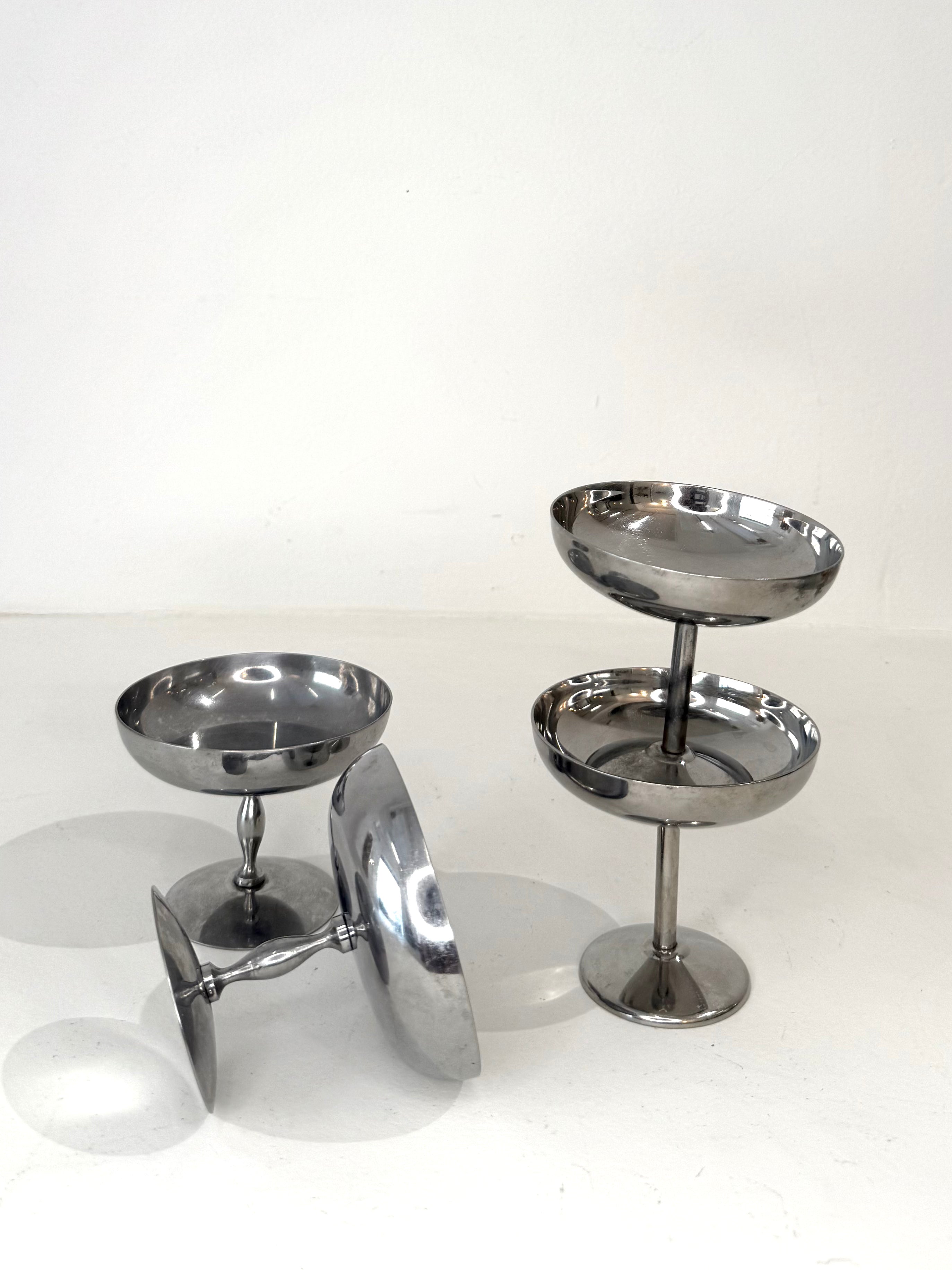 Quatre coupes à glace avec pied, 1970s