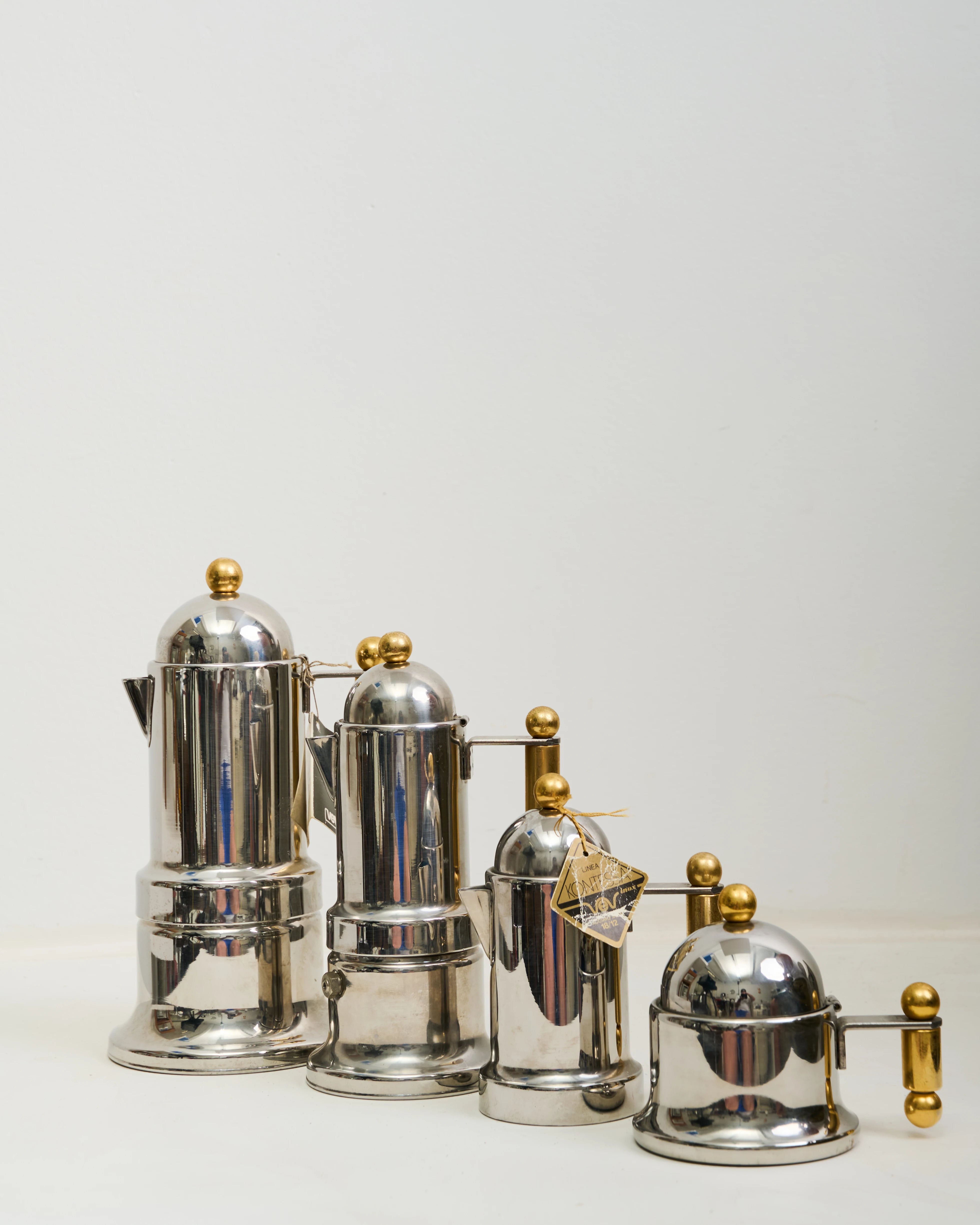 Cafetière et sucrier "Kontessa", Vev Vigano, Italie, 1980s