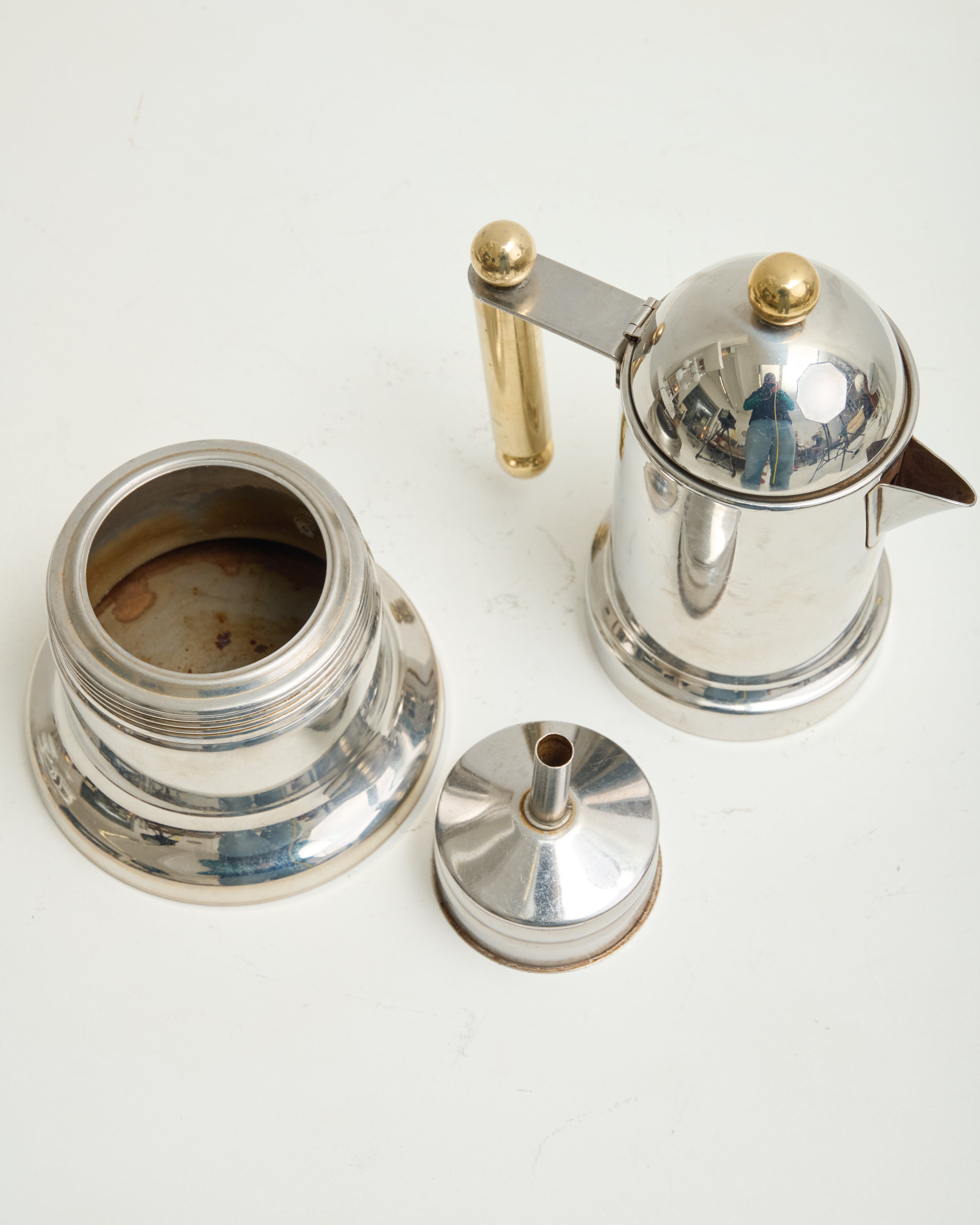 Coffee maker and milk jug, Vev vigano, Kontessa, 1980s