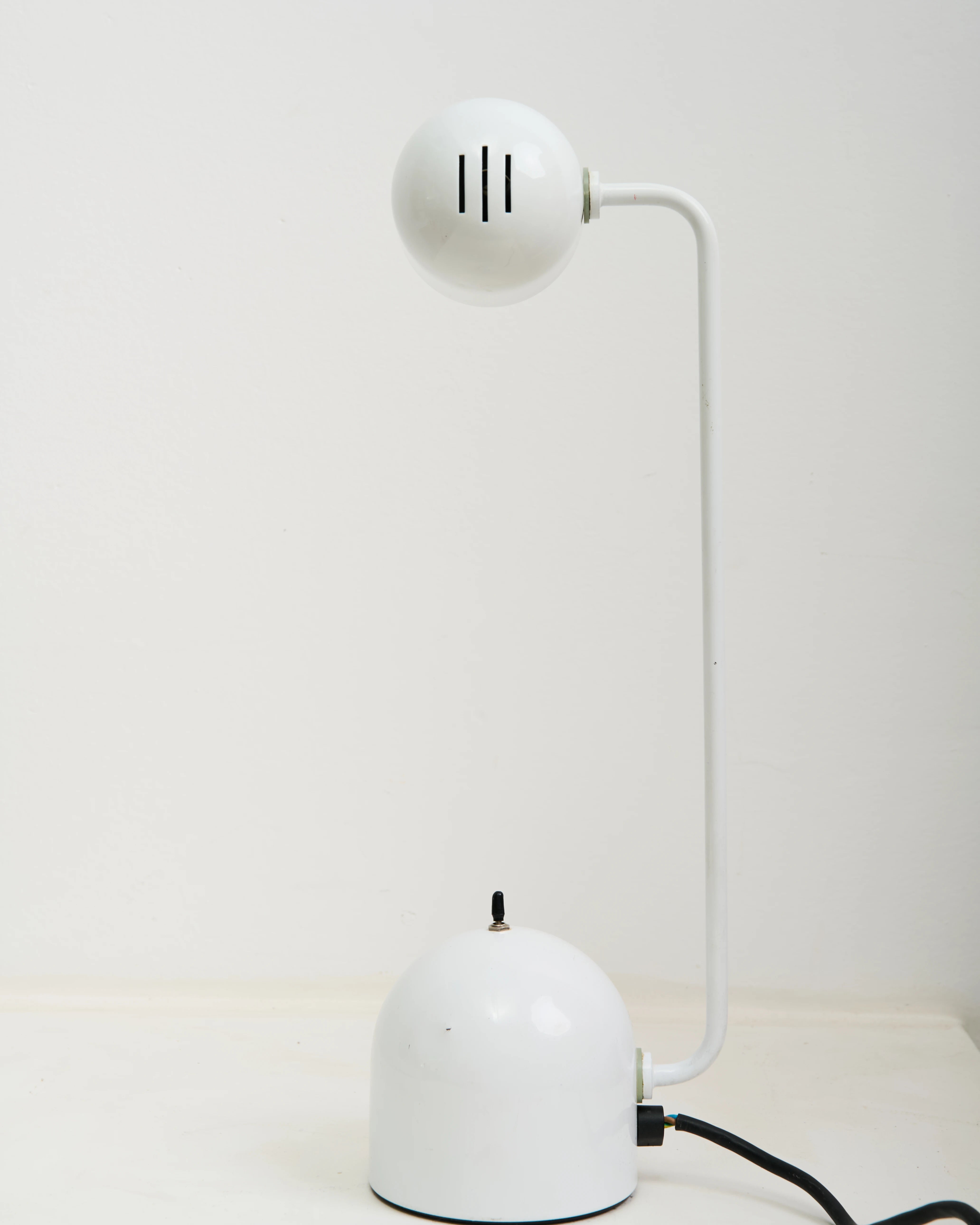 Lampe de bureau blanche Memphis, 1980s