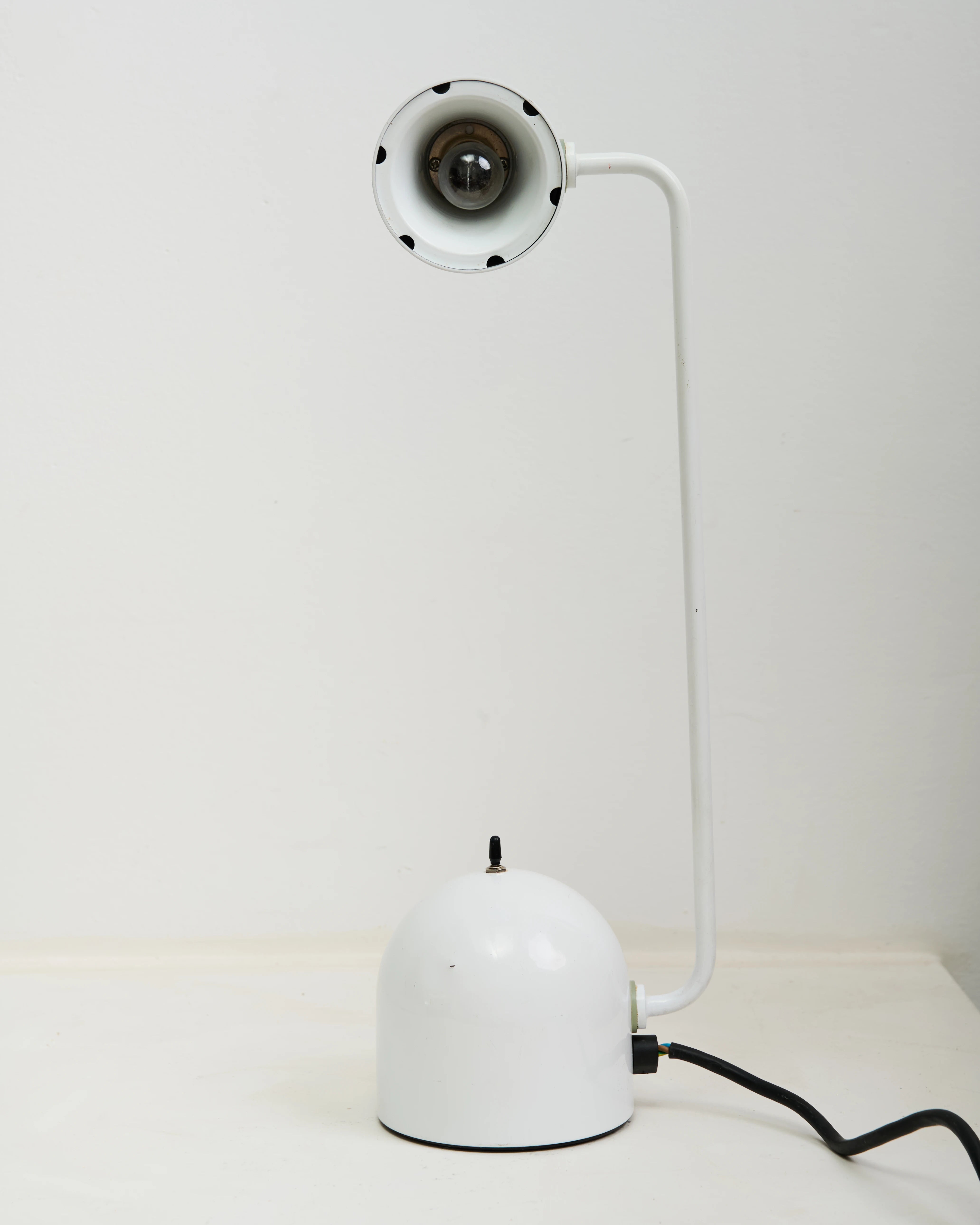 Lampe de bureau blanche Memphis, 1980s