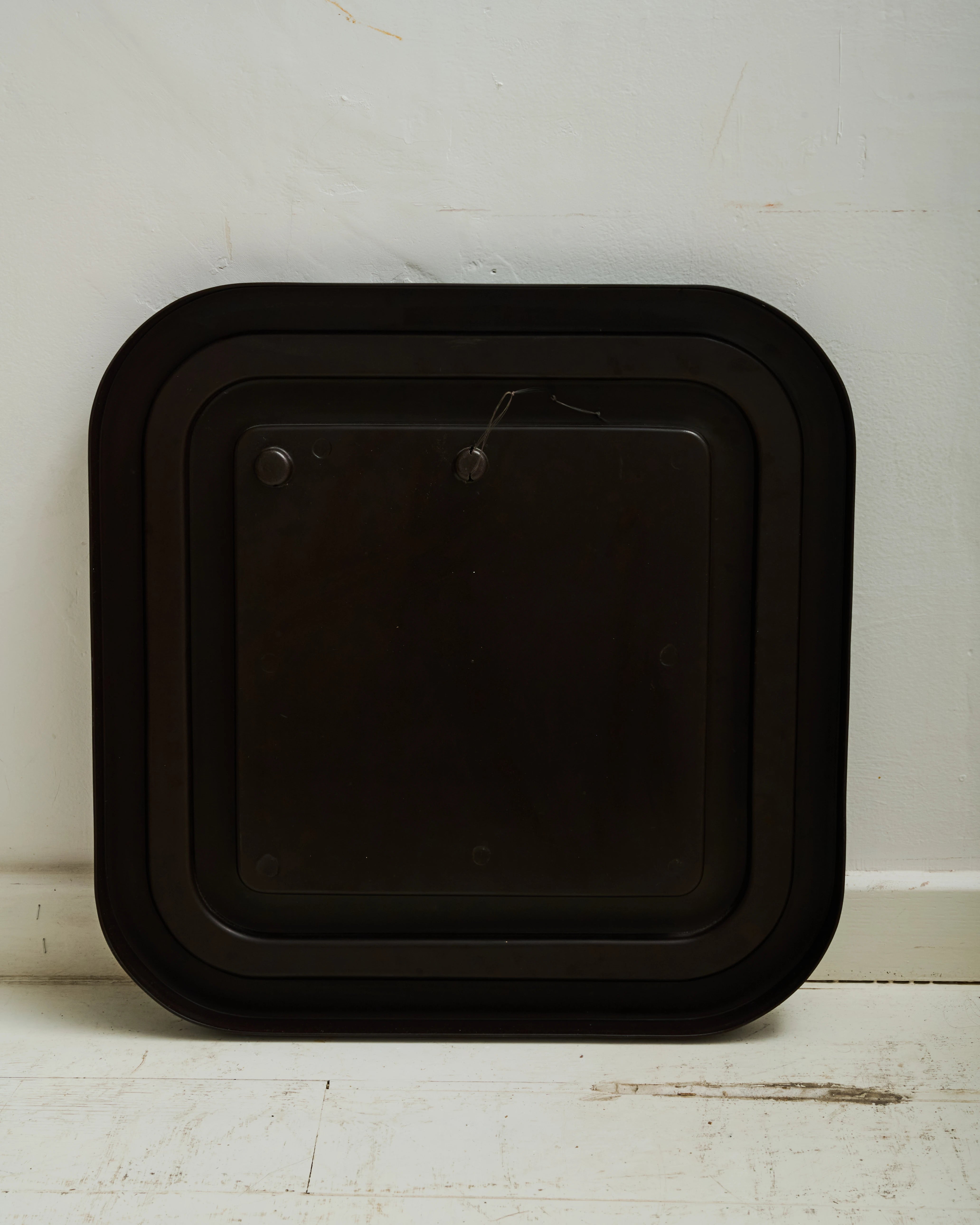 Brown Double-Framed Mirror, Italy, 1970-1980