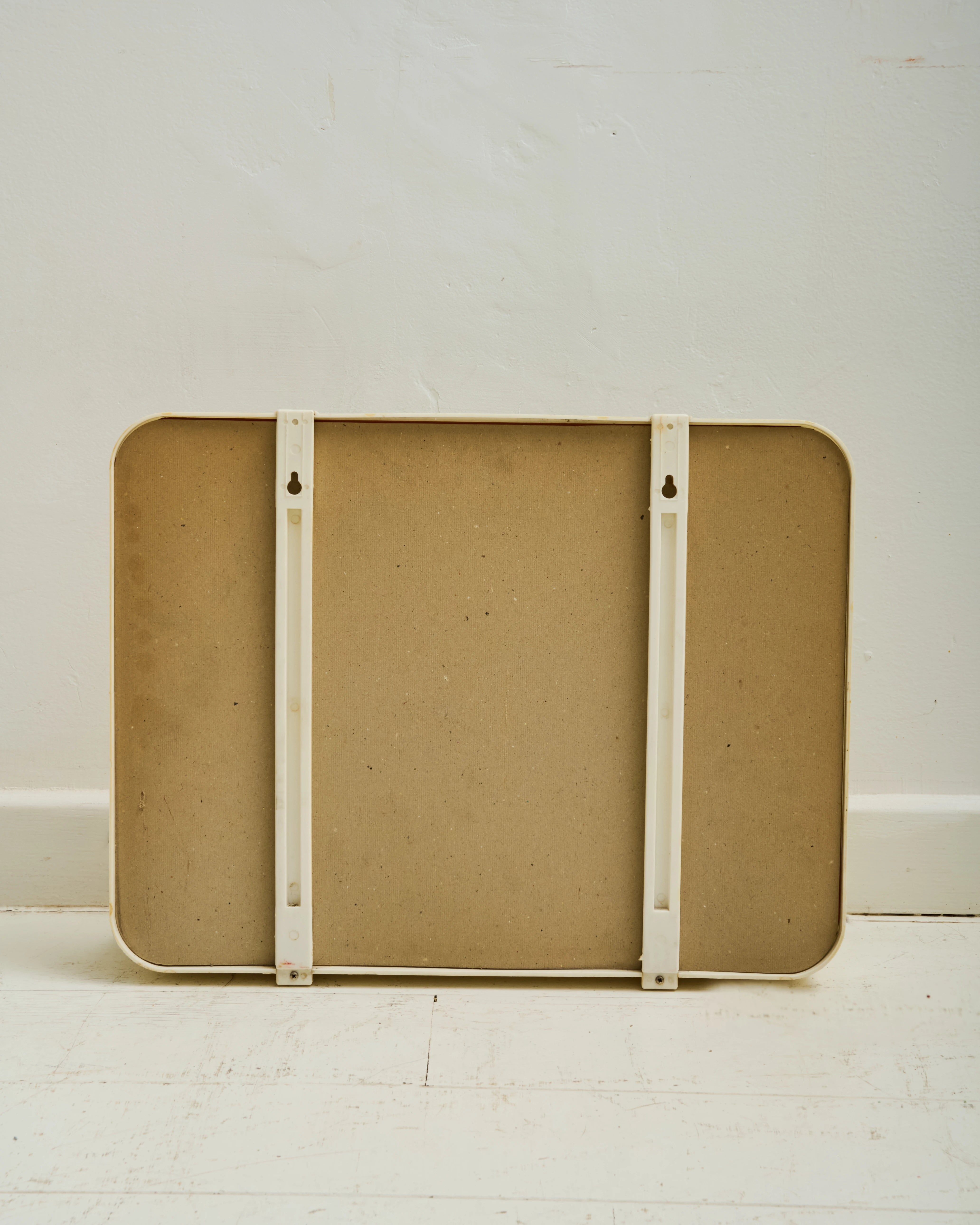 Plastic wall mirror with integrated shelf, 1970s