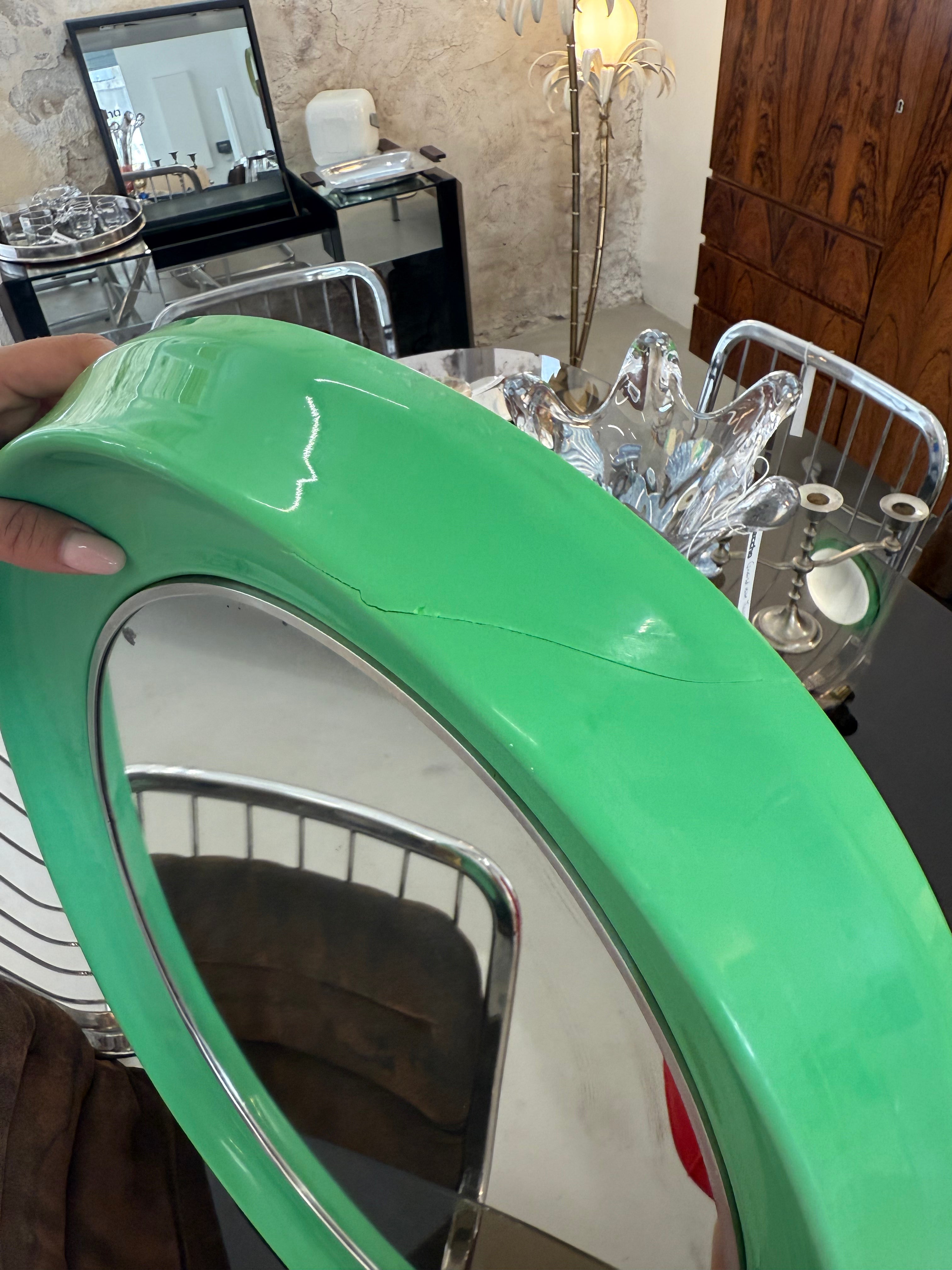 Miroir space age vert, Collezione Salc, 1970s