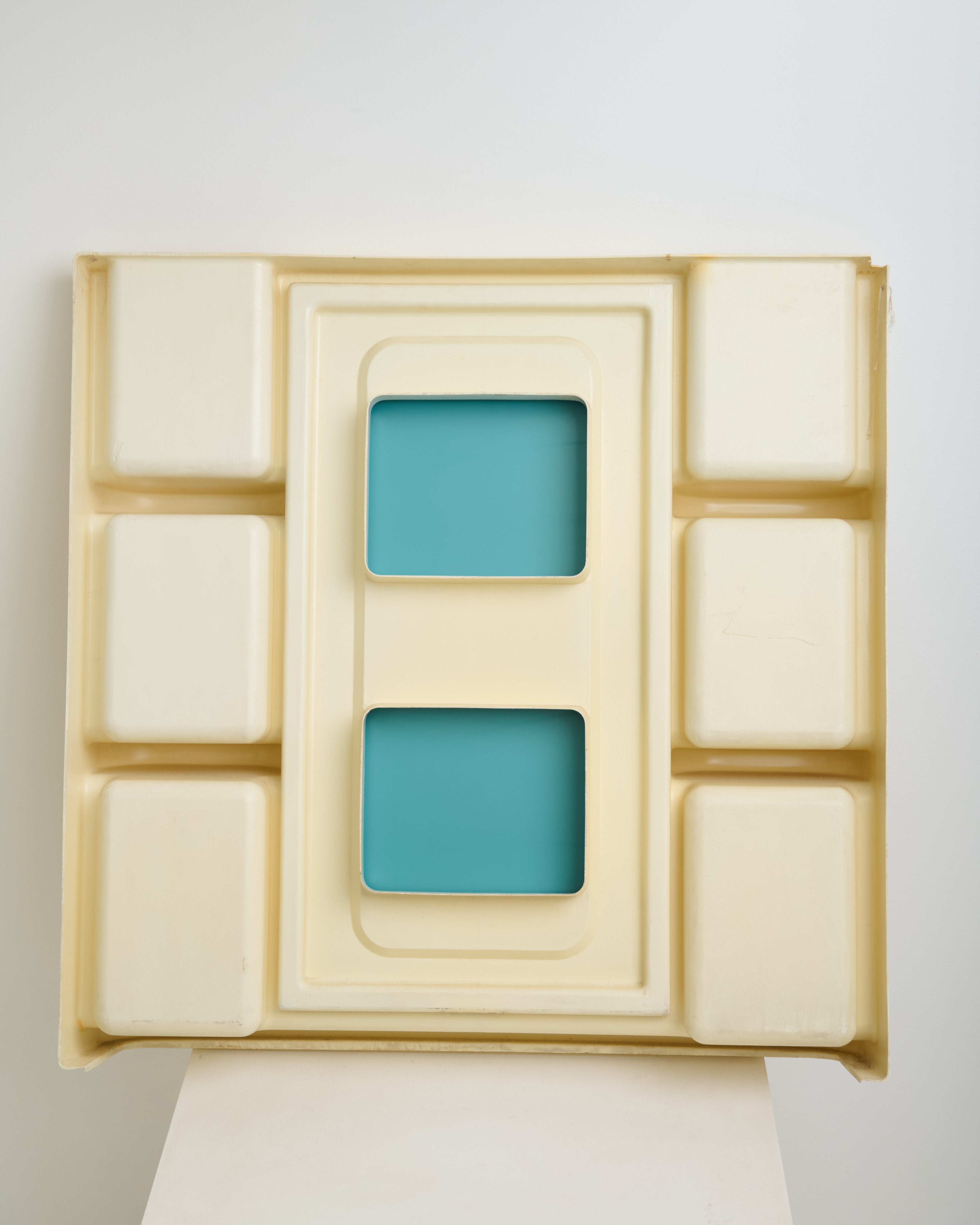 Plastic wall mirror with integrated shelves, 1970s