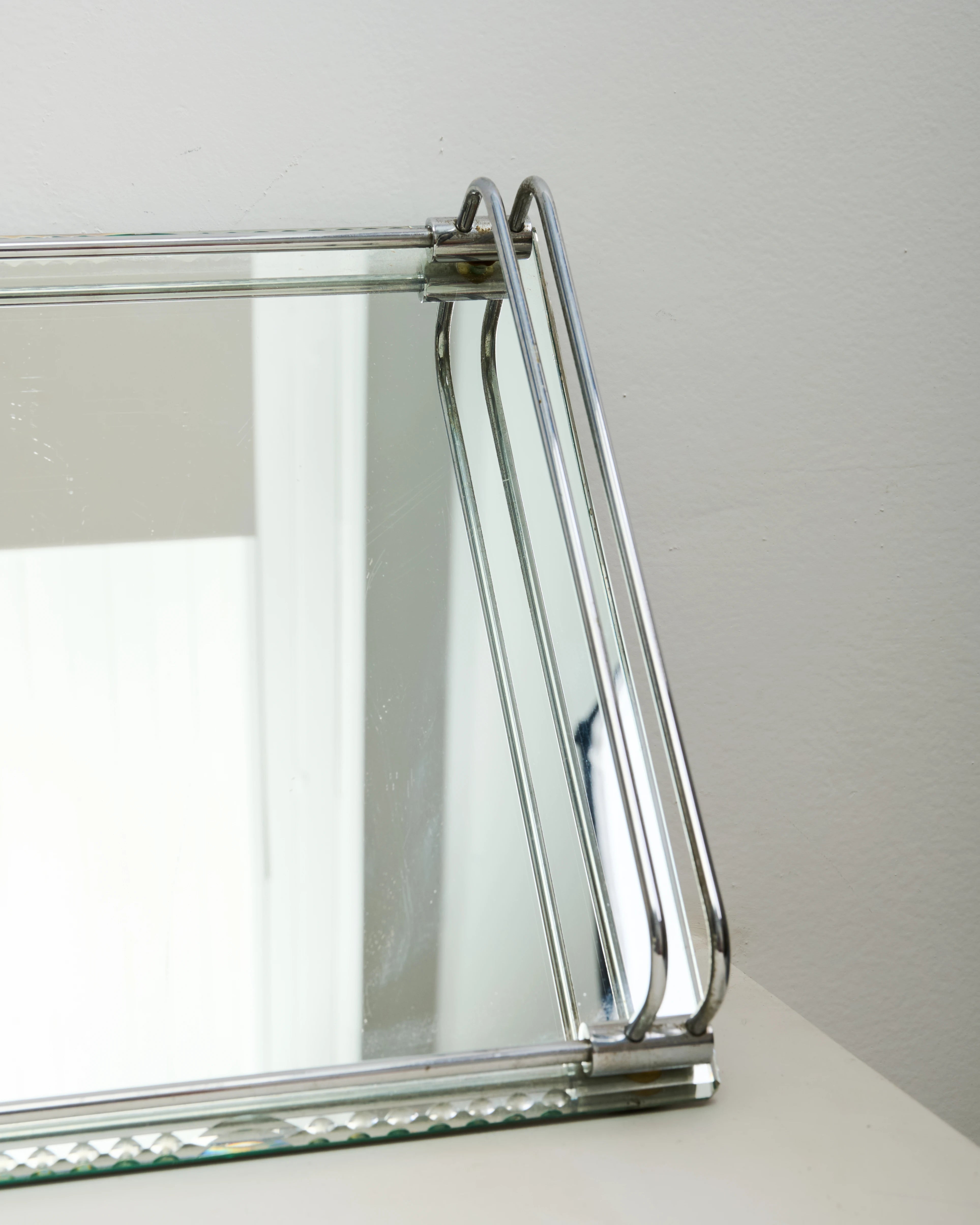Chrome and mirrored tray, 1960-1970