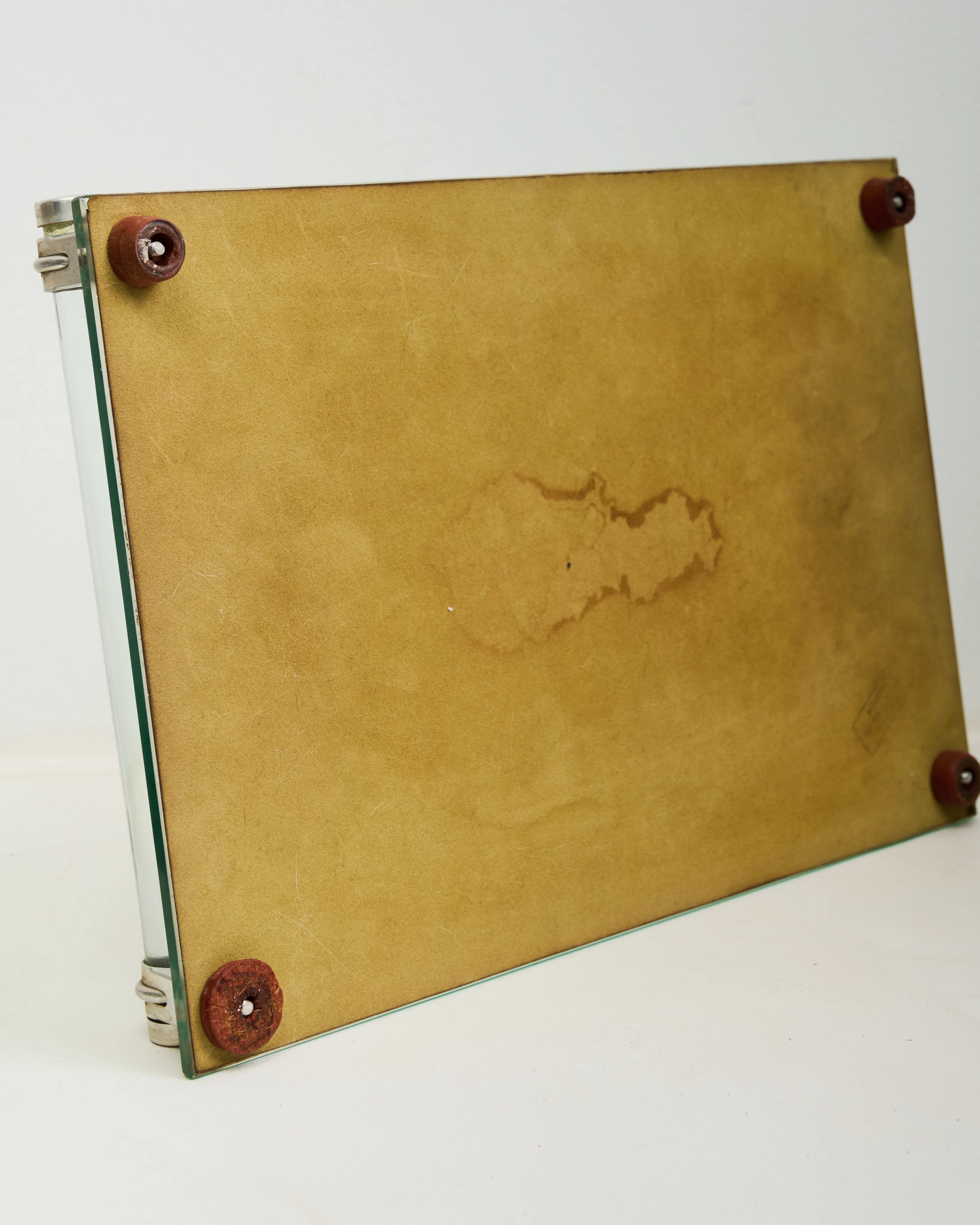 Plateau en miroir et plexiglas, Italie, 1970-1980