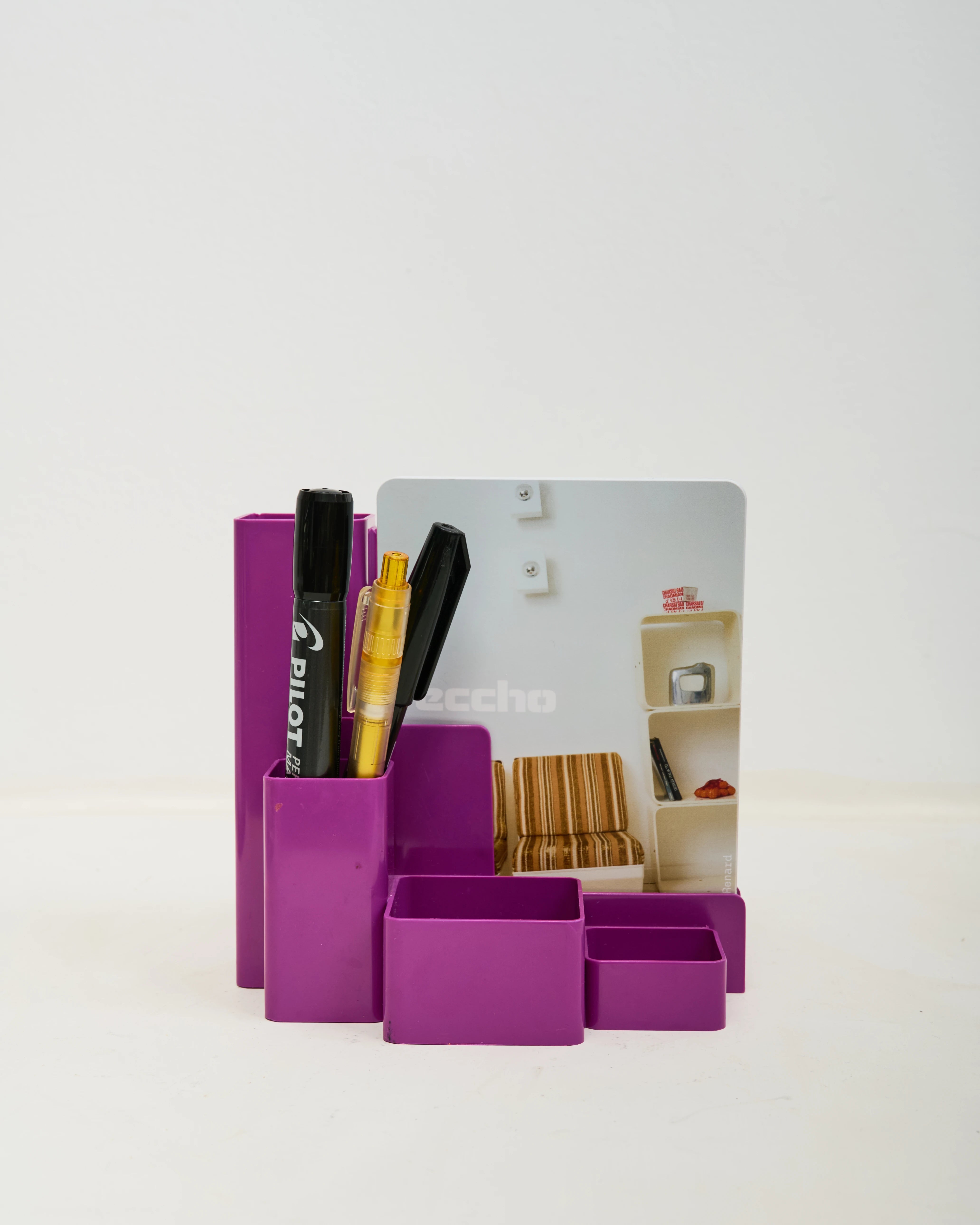 Organisateur de bureau rose, 1970s