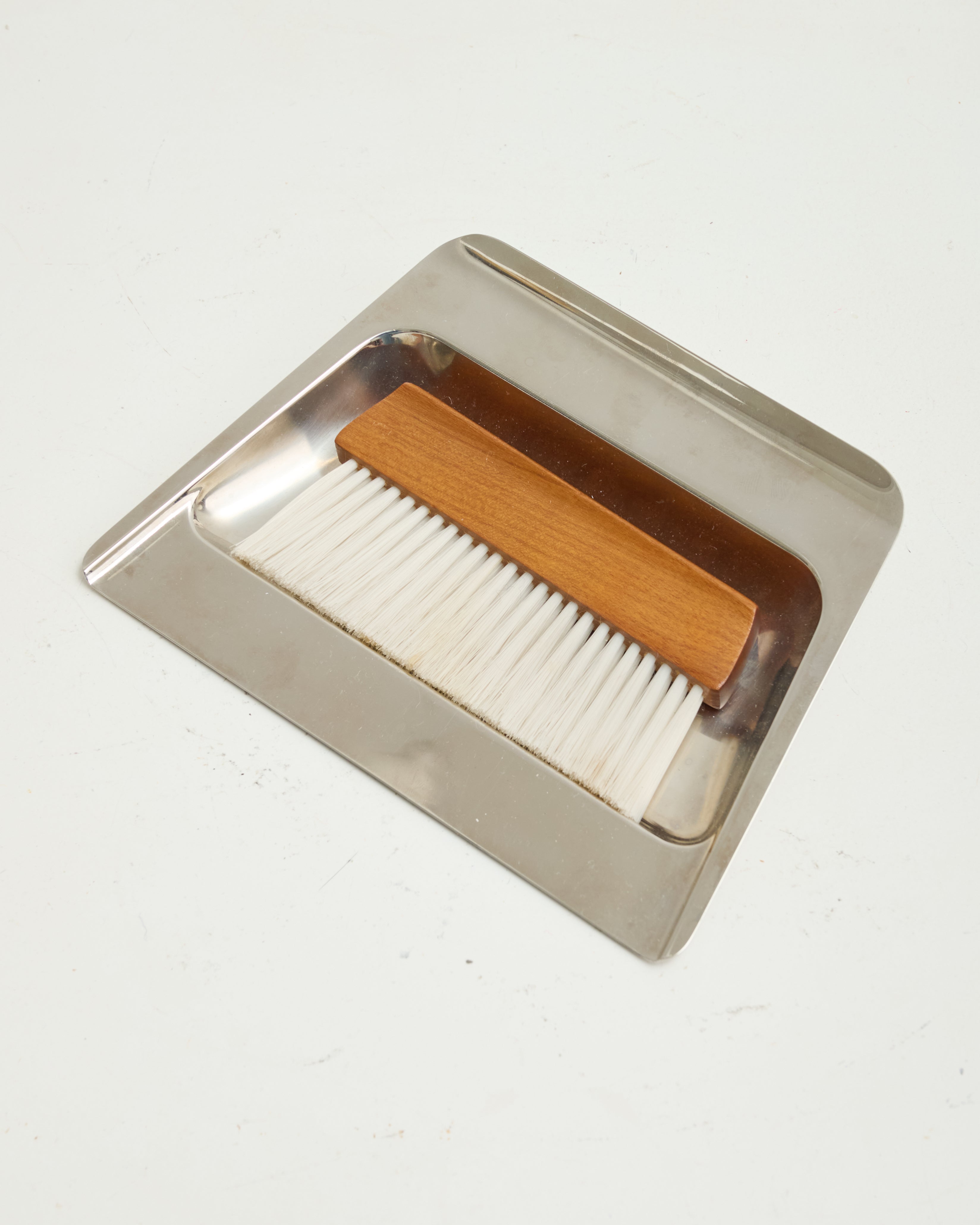 Crumb sweeper, teak and stainless steel, Denmark, 1960s