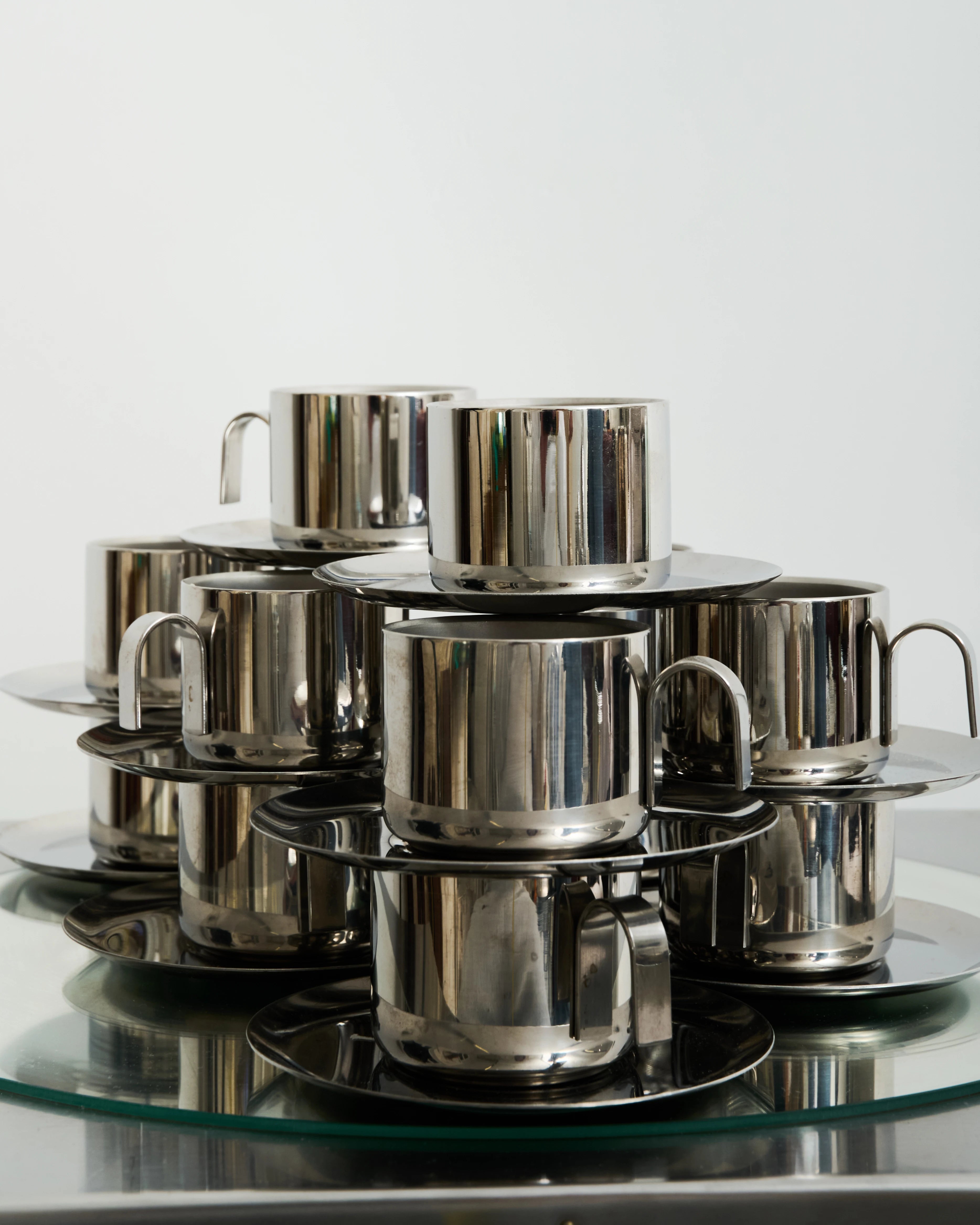 Six tasses et sous tasses (1 sur 2), Guido Bergna, 1970-1980