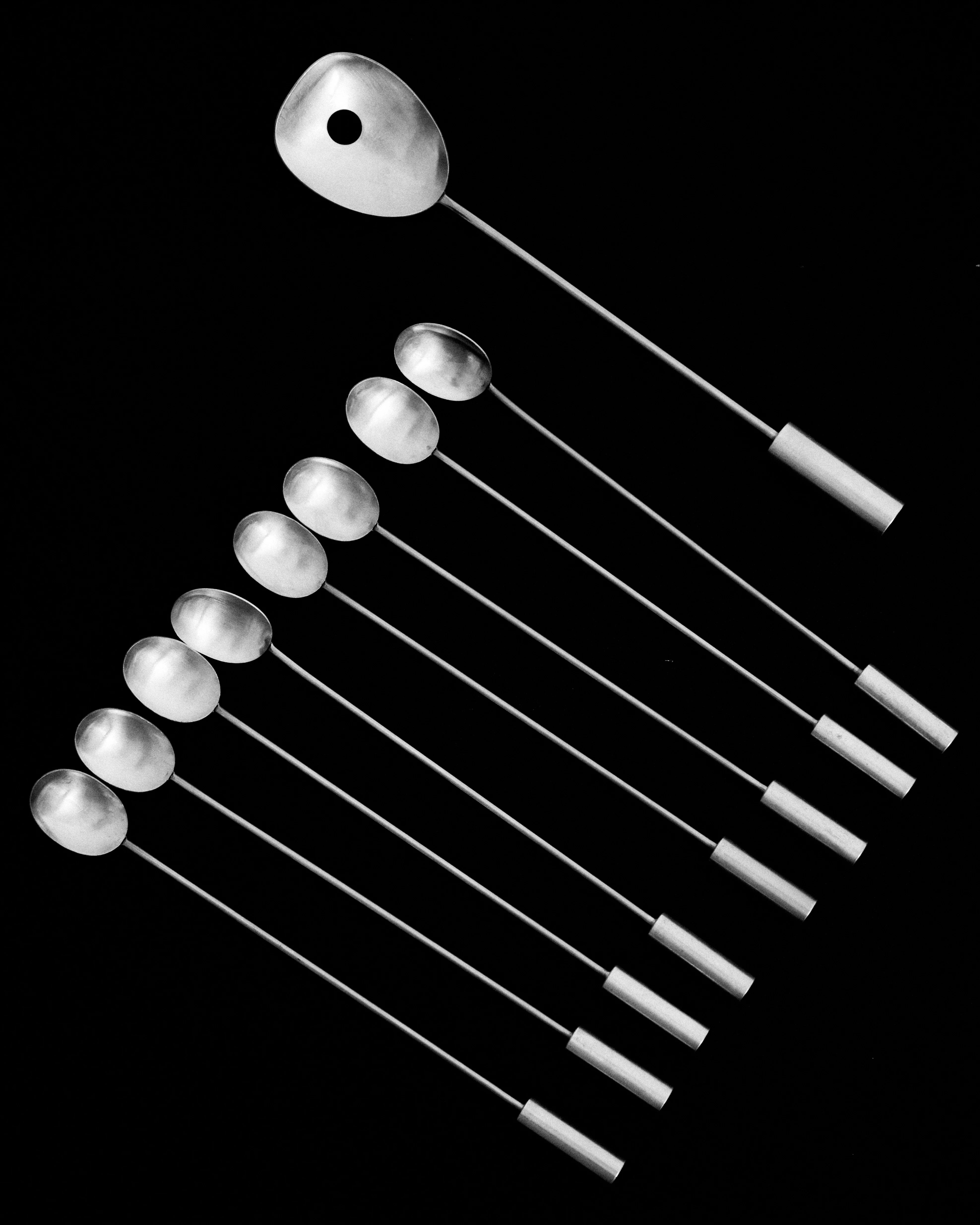 Set à couverts à cocktail moderniste, 1980s