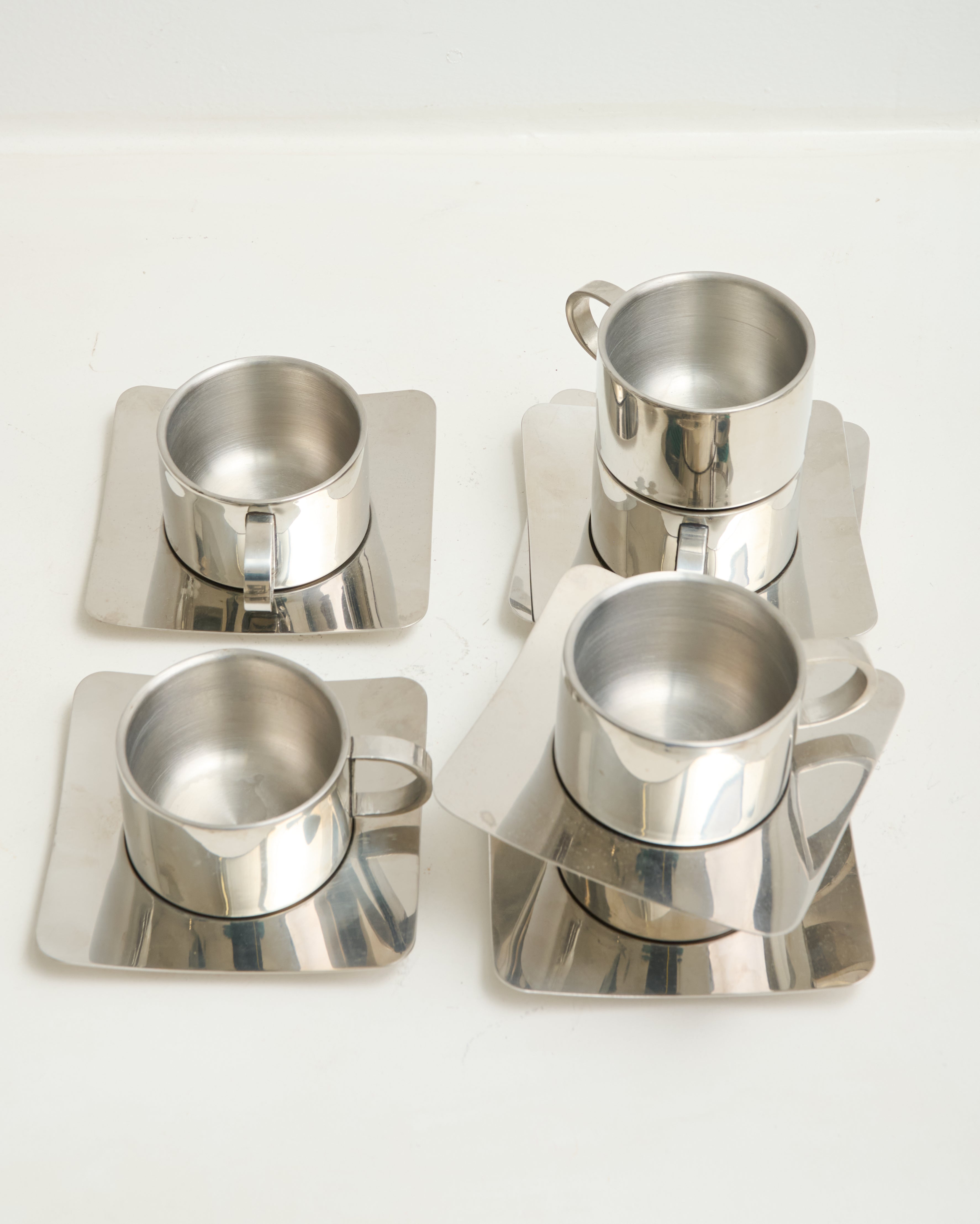 Cups and saucers (6), by Guido Bergna, 1970-1980