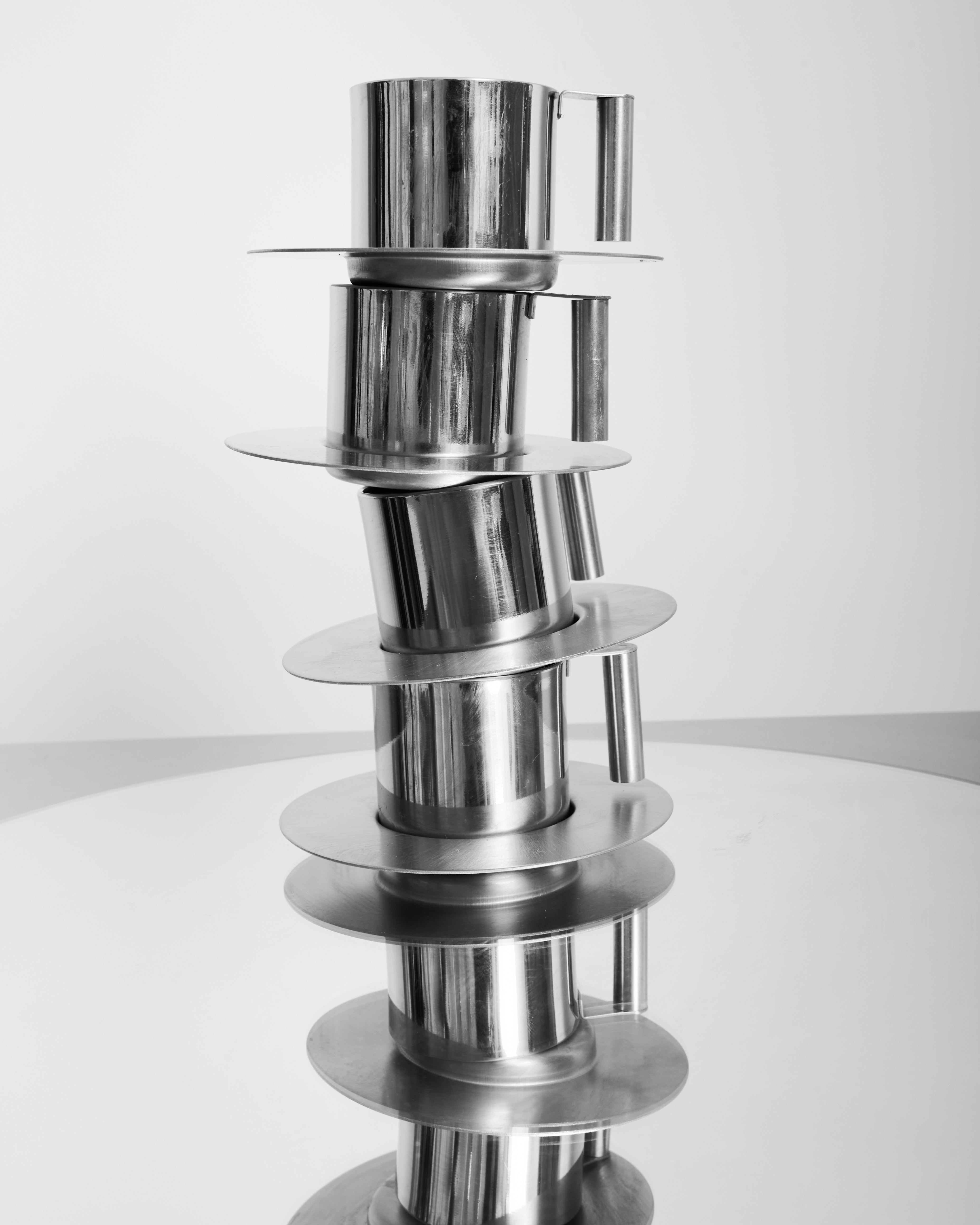 Cups and saucers (4), Vemi, Italy, 1970s