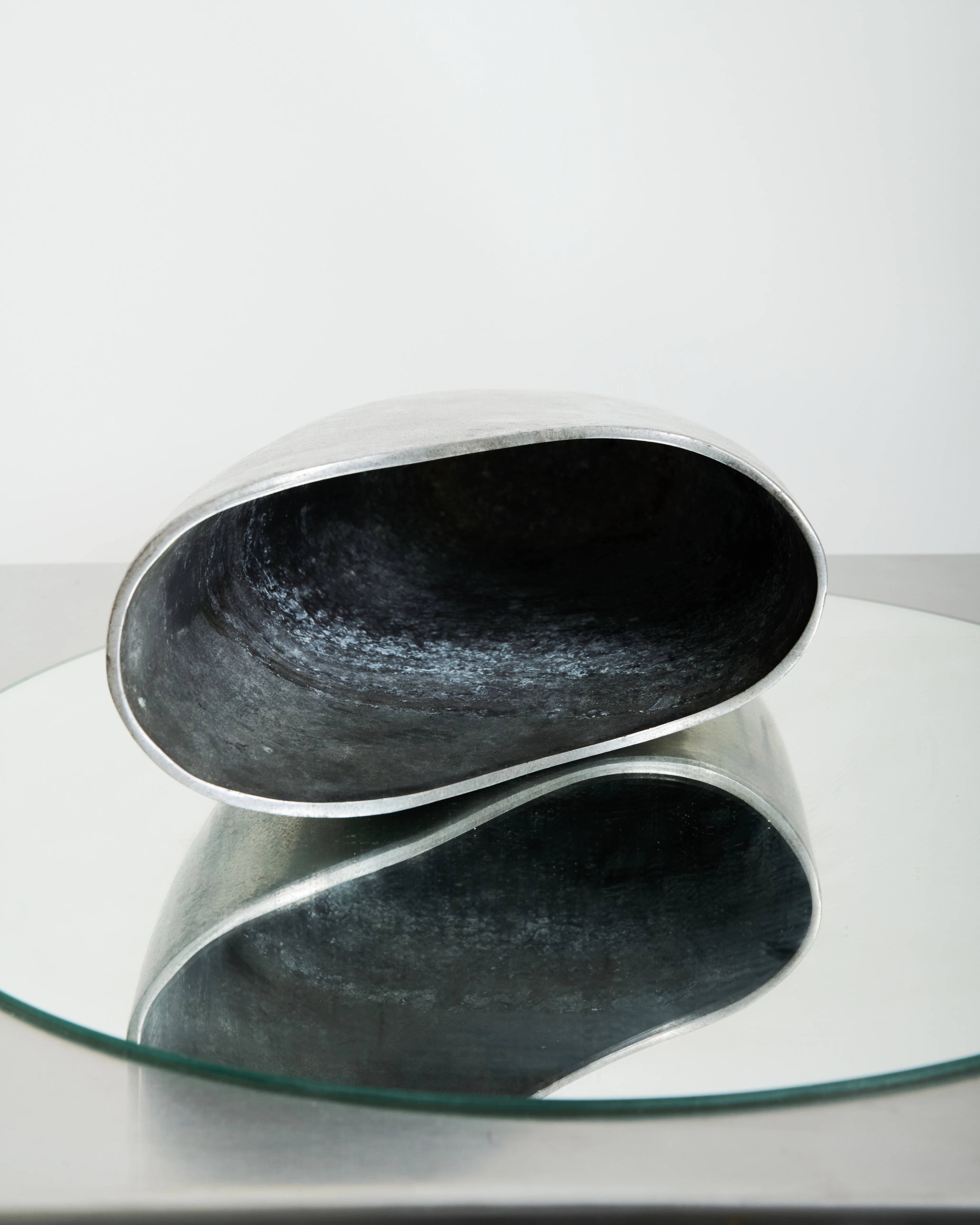 Cast aluminum vase, des. Anne Efverlund, 1970-1980