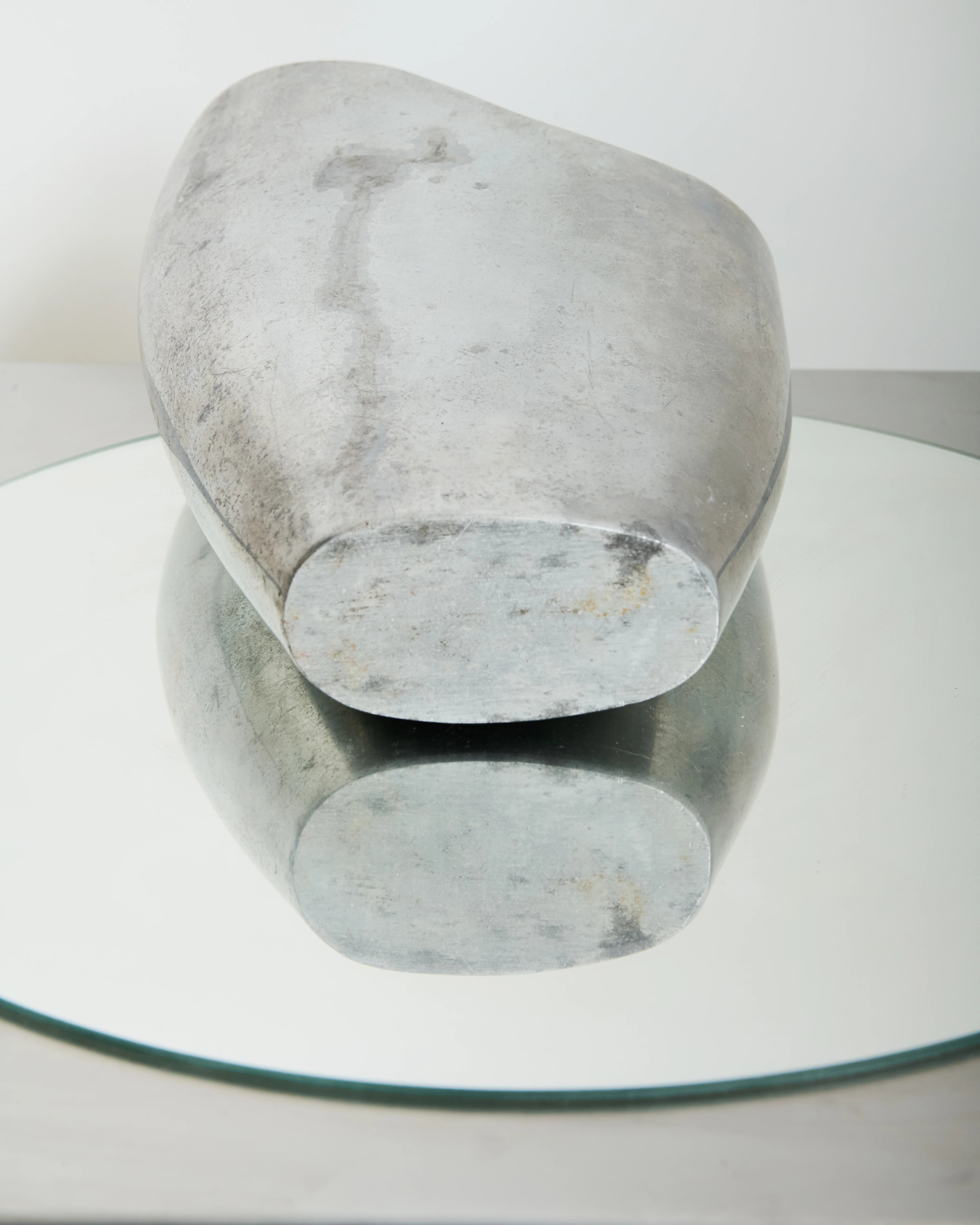 Cast aluminum vase, des. Anne Efverlund, 1970-1980