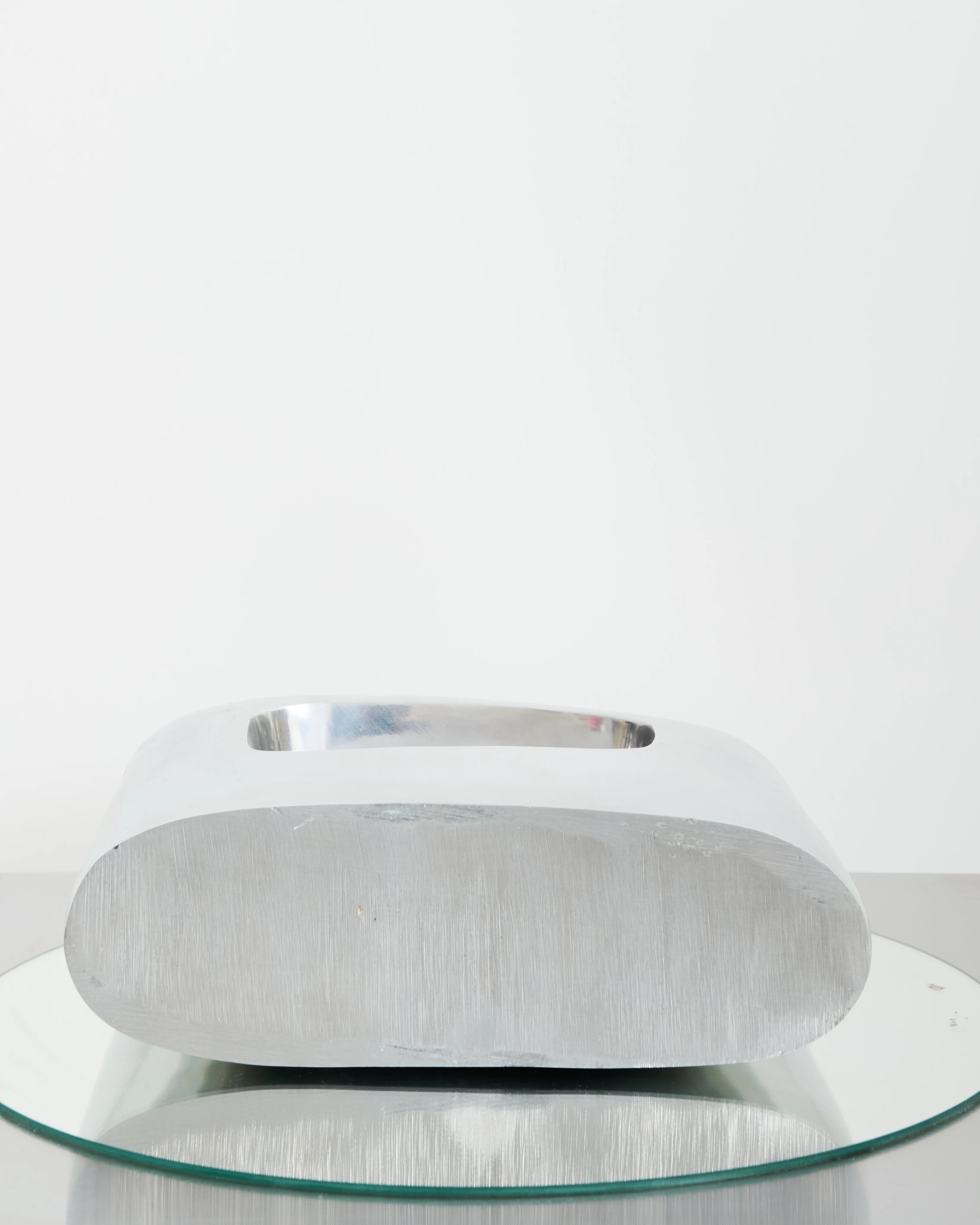 Vase en fonte d'aluminium forme libre rectangulaire (grand), 1970s