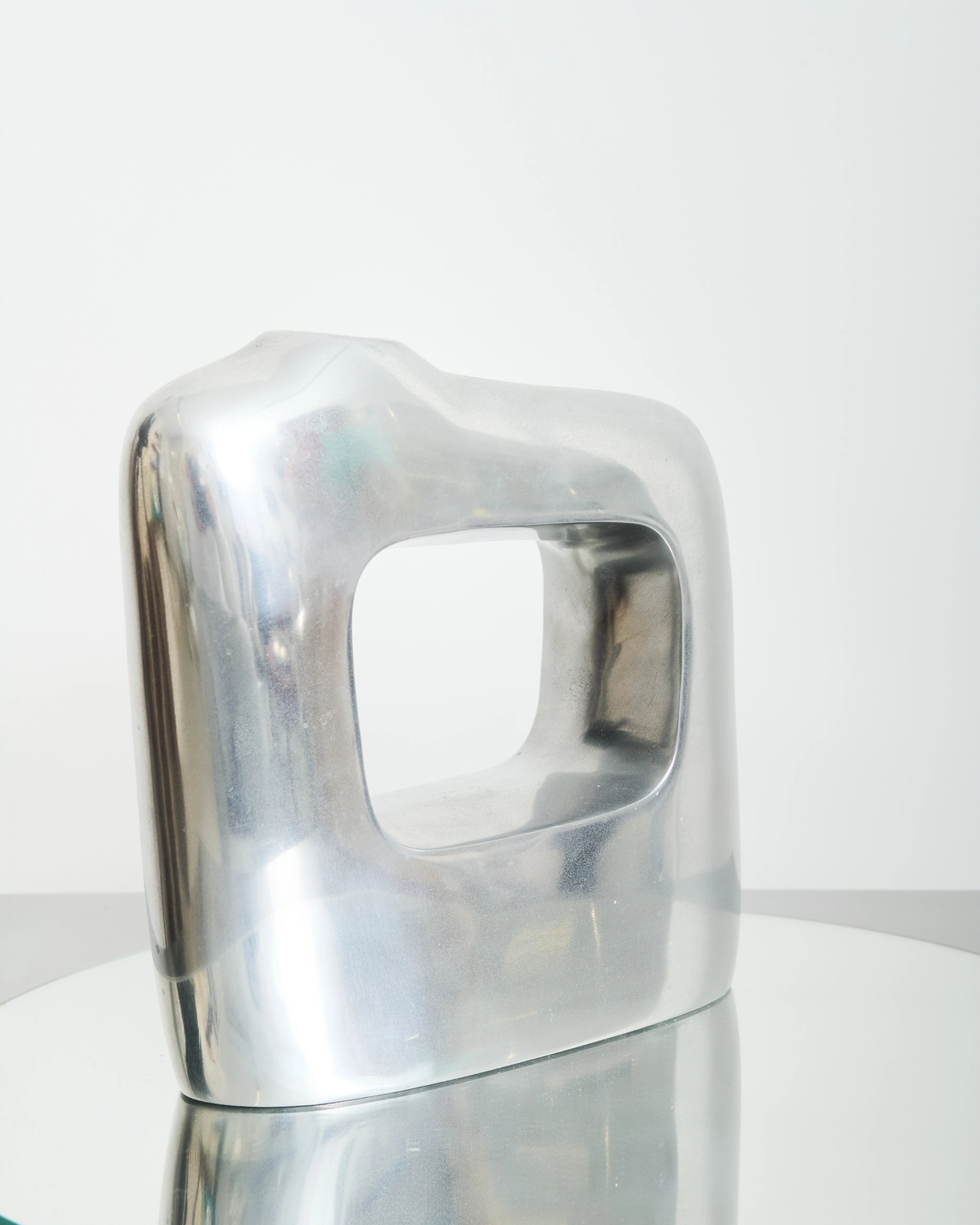 Vase en fonte d'aluminium forme libre rectangulaire (petit), 1970s