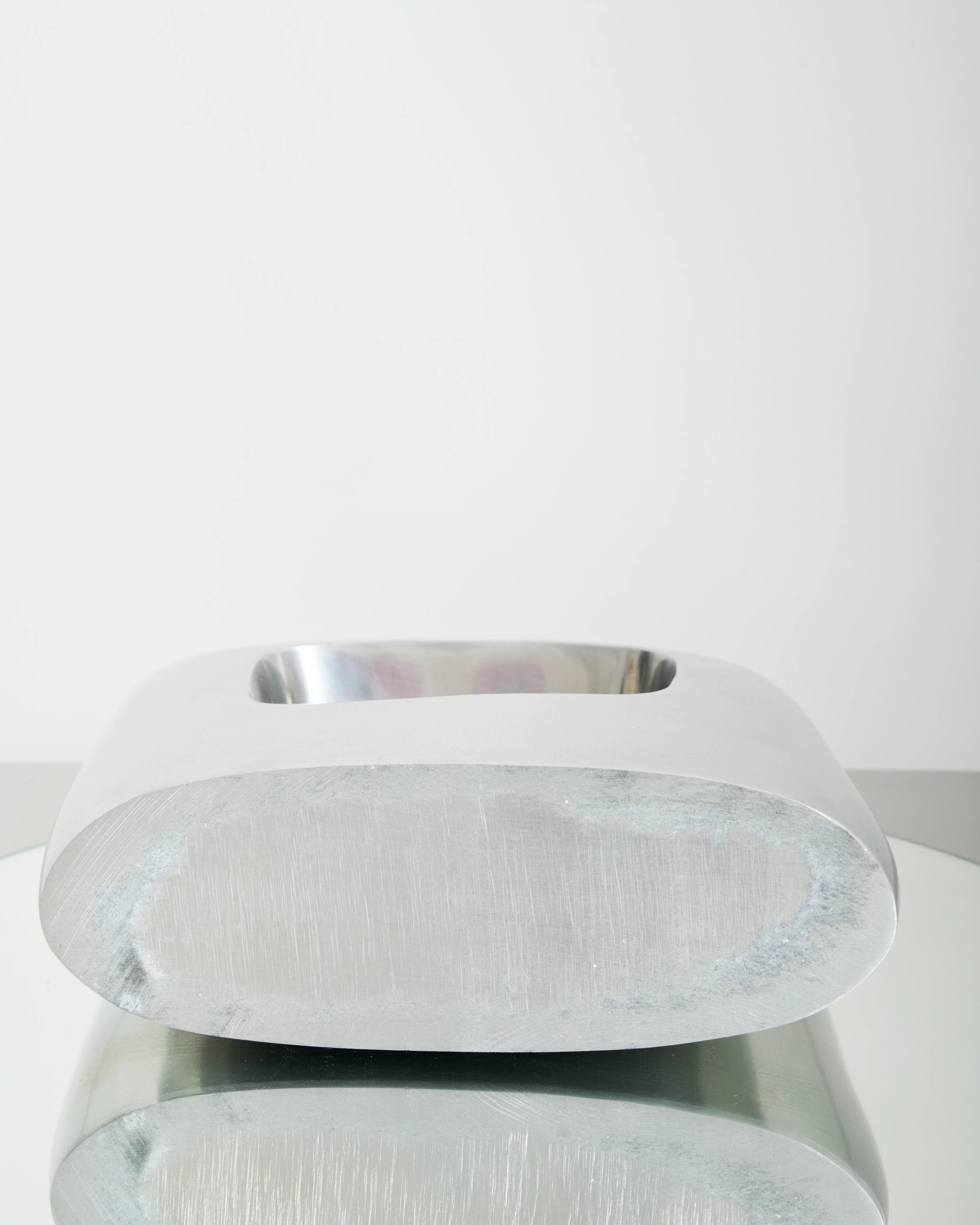 “Round” cast aluminum vase, 1970s