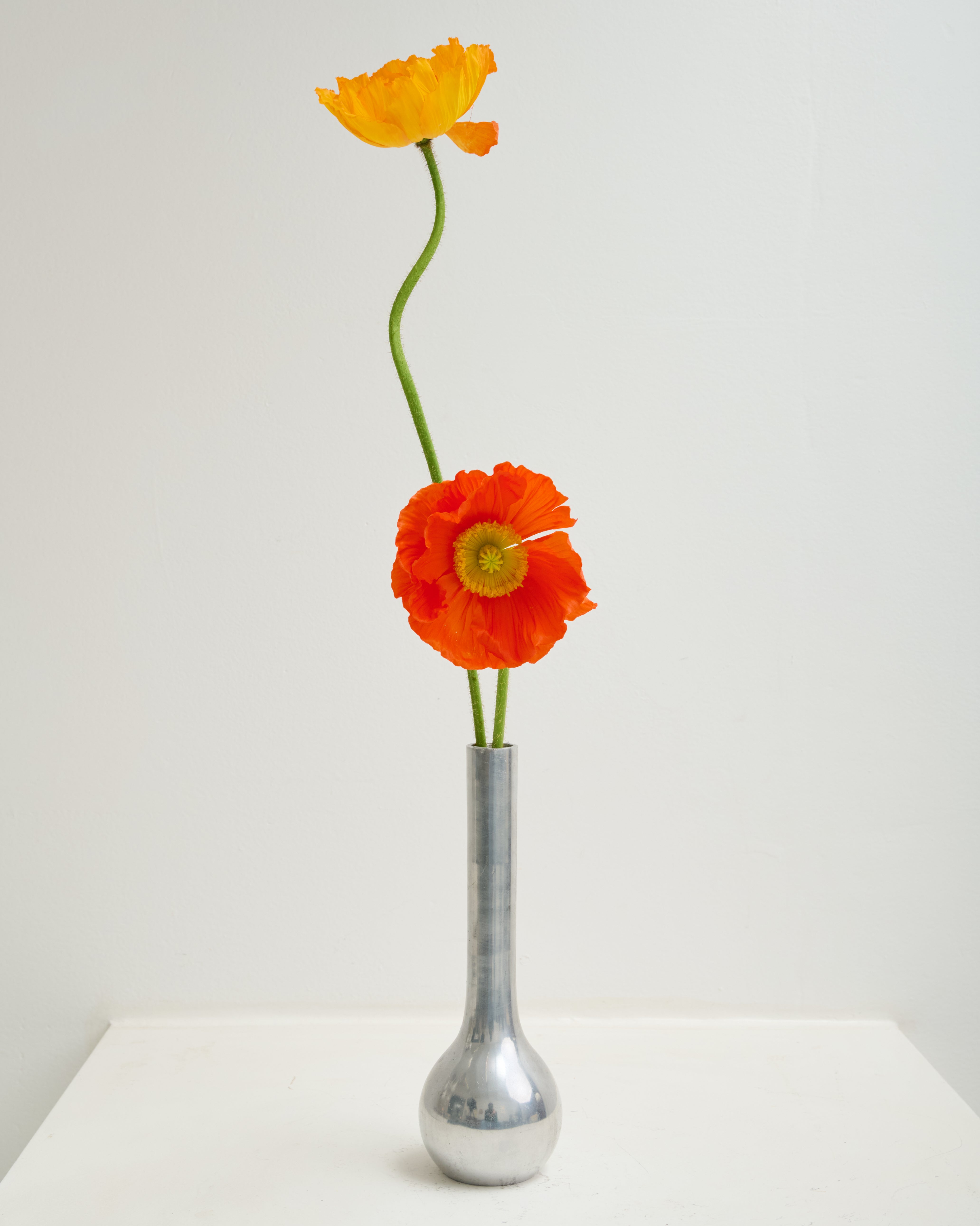 Soliflore, fonte d'aluminium, space age, 1970-1980