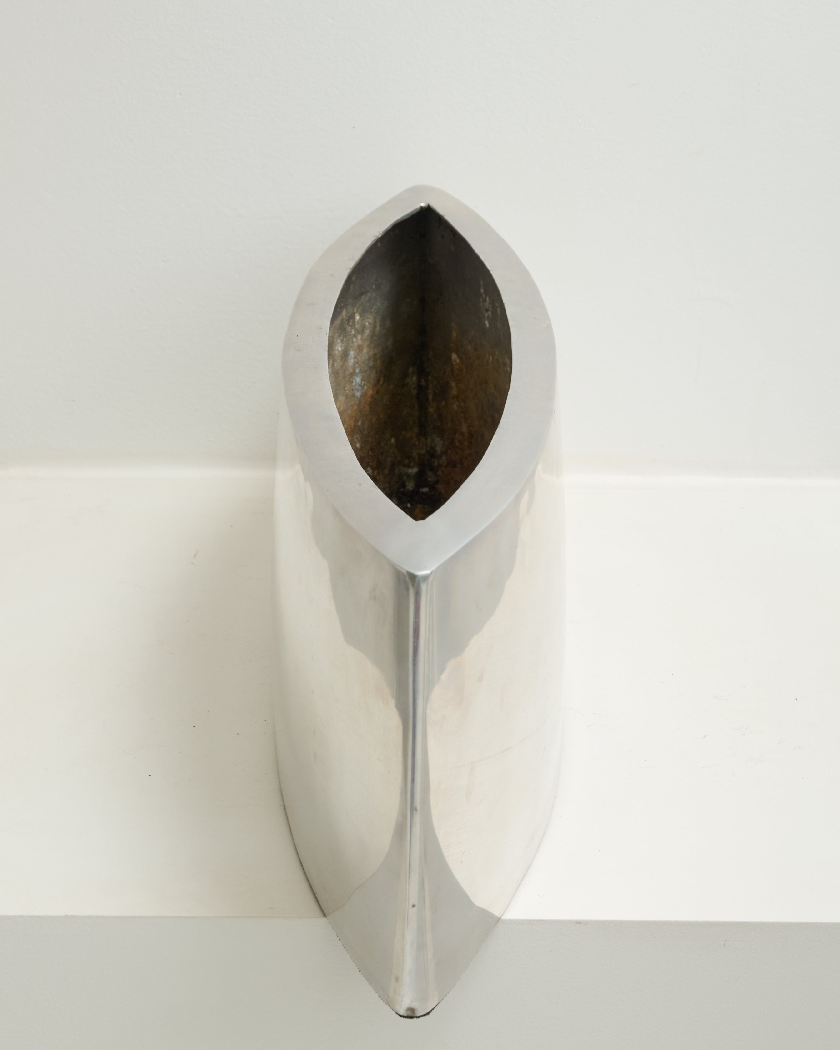 Vase rectangle XXL, fonte d'aluminium, 1970s