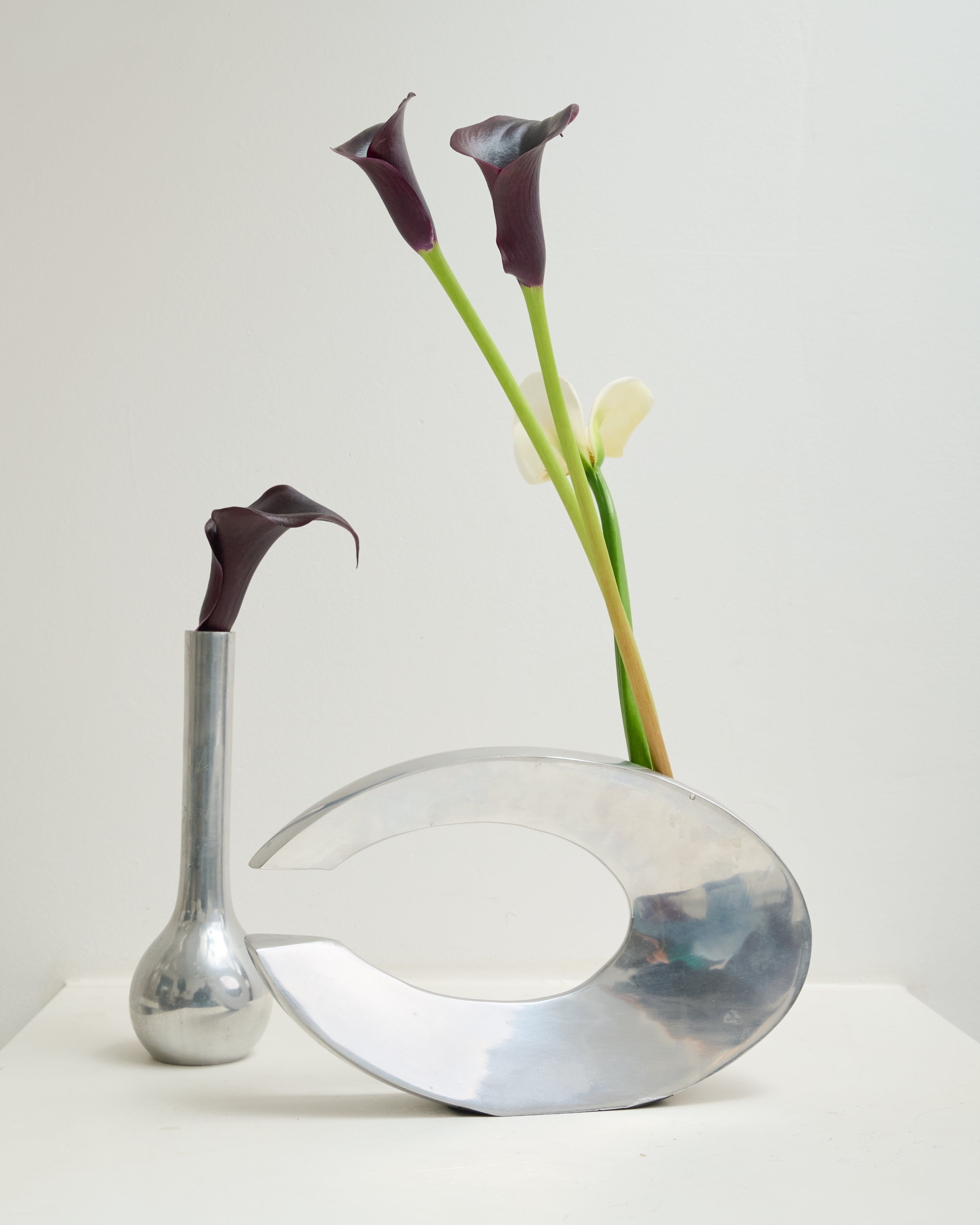 Soliflore, fonte d'aluminium, space age, 1970-1980