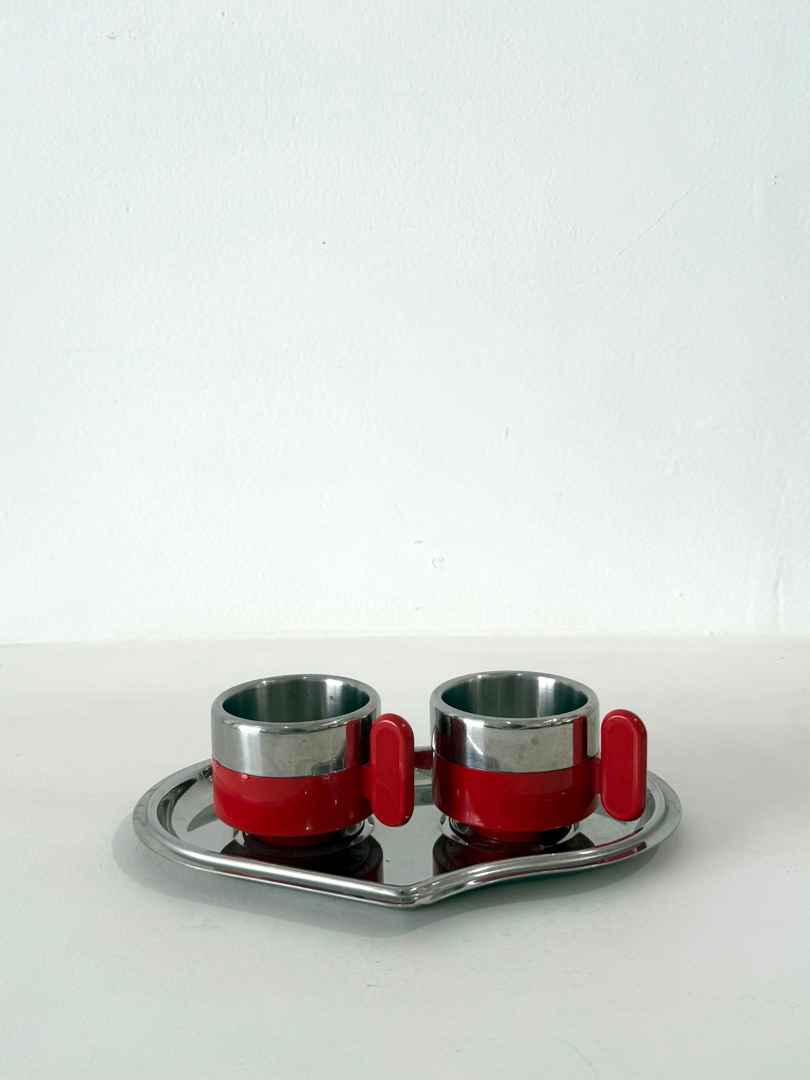 Duo de tasses Morinox, Italie, 1970s