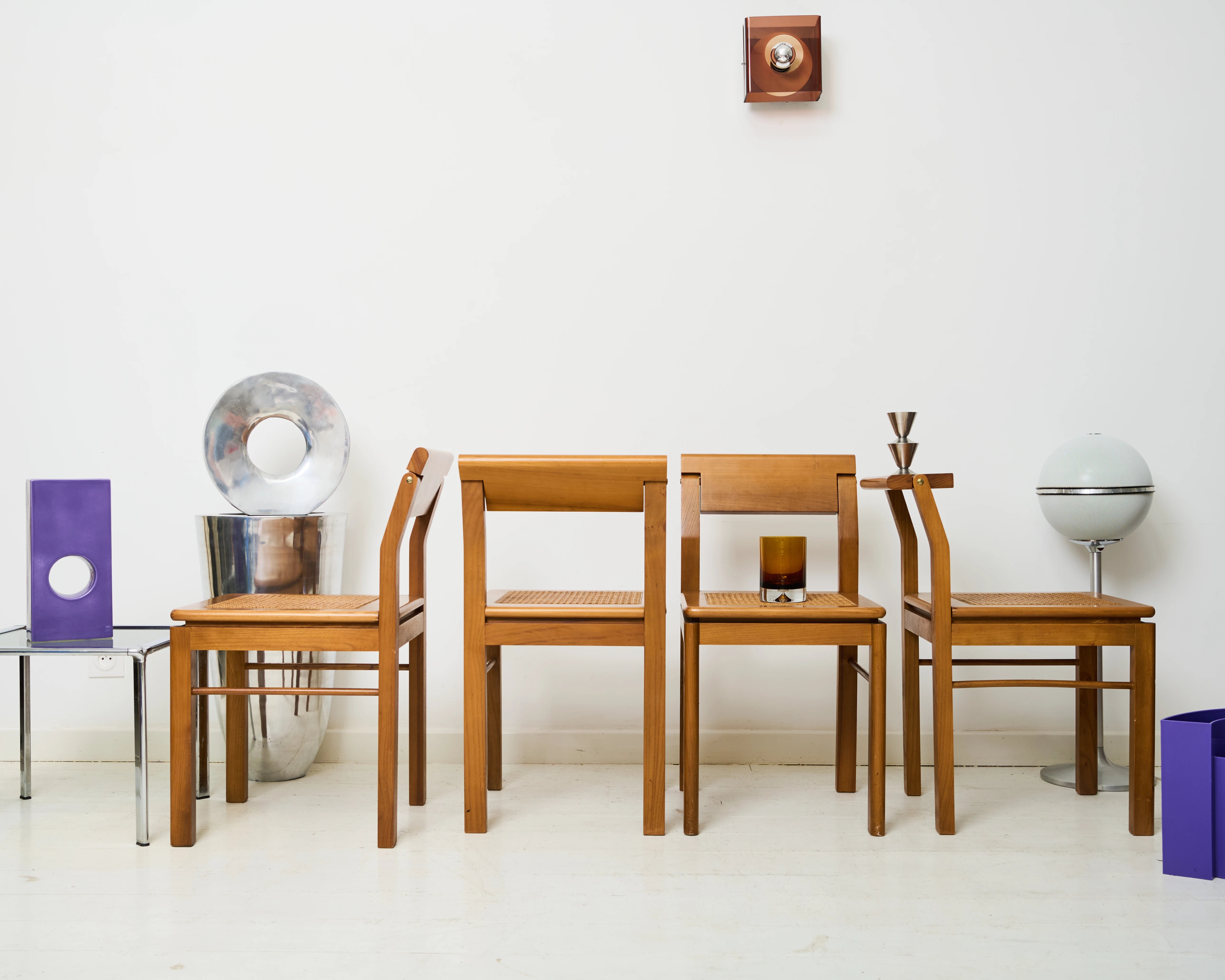 Chaises scandinaves à dossier modulable (4), 1970s