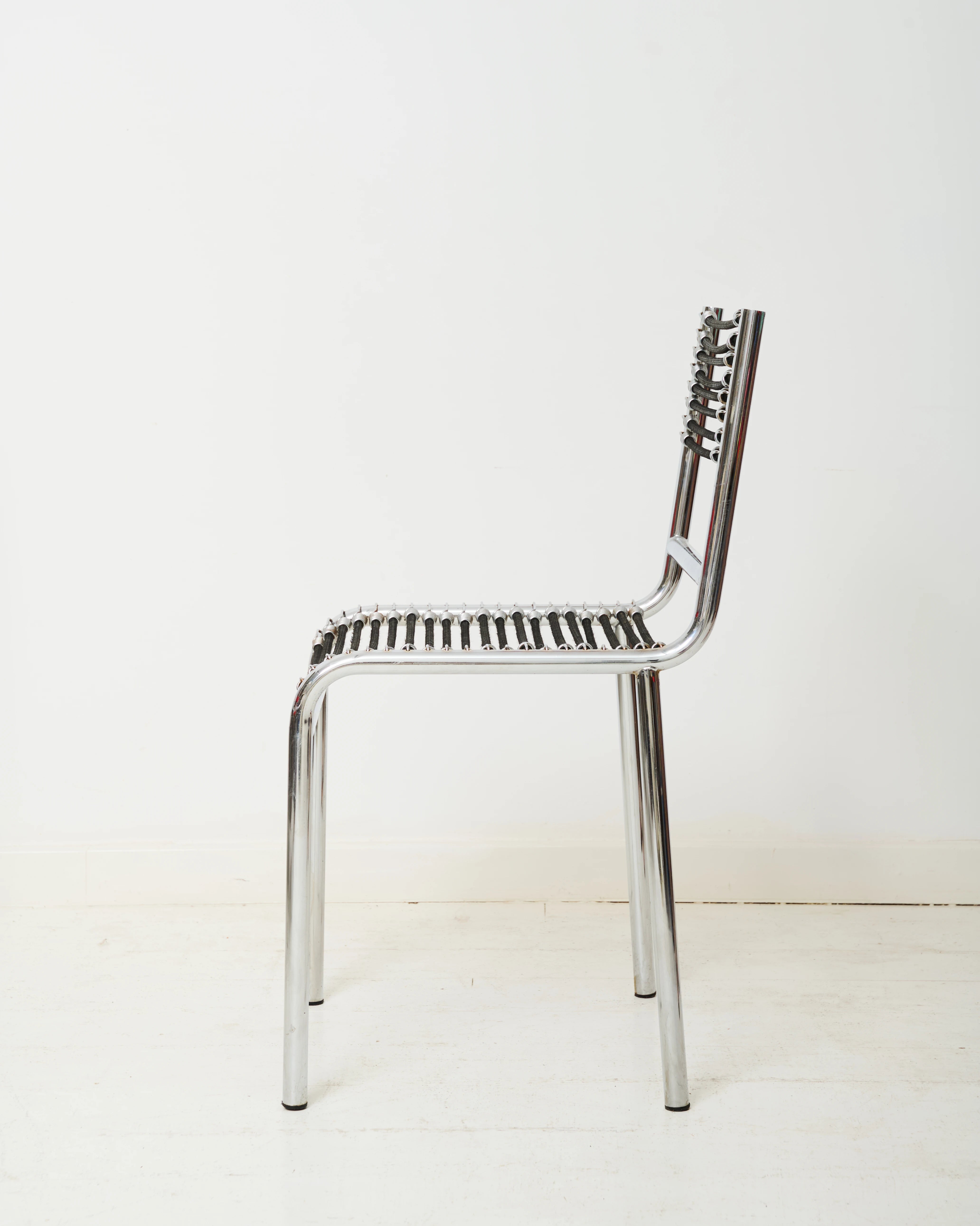 Paire de chaises chromé "Sandow" (1 sur 3), René Herbst, 1980s