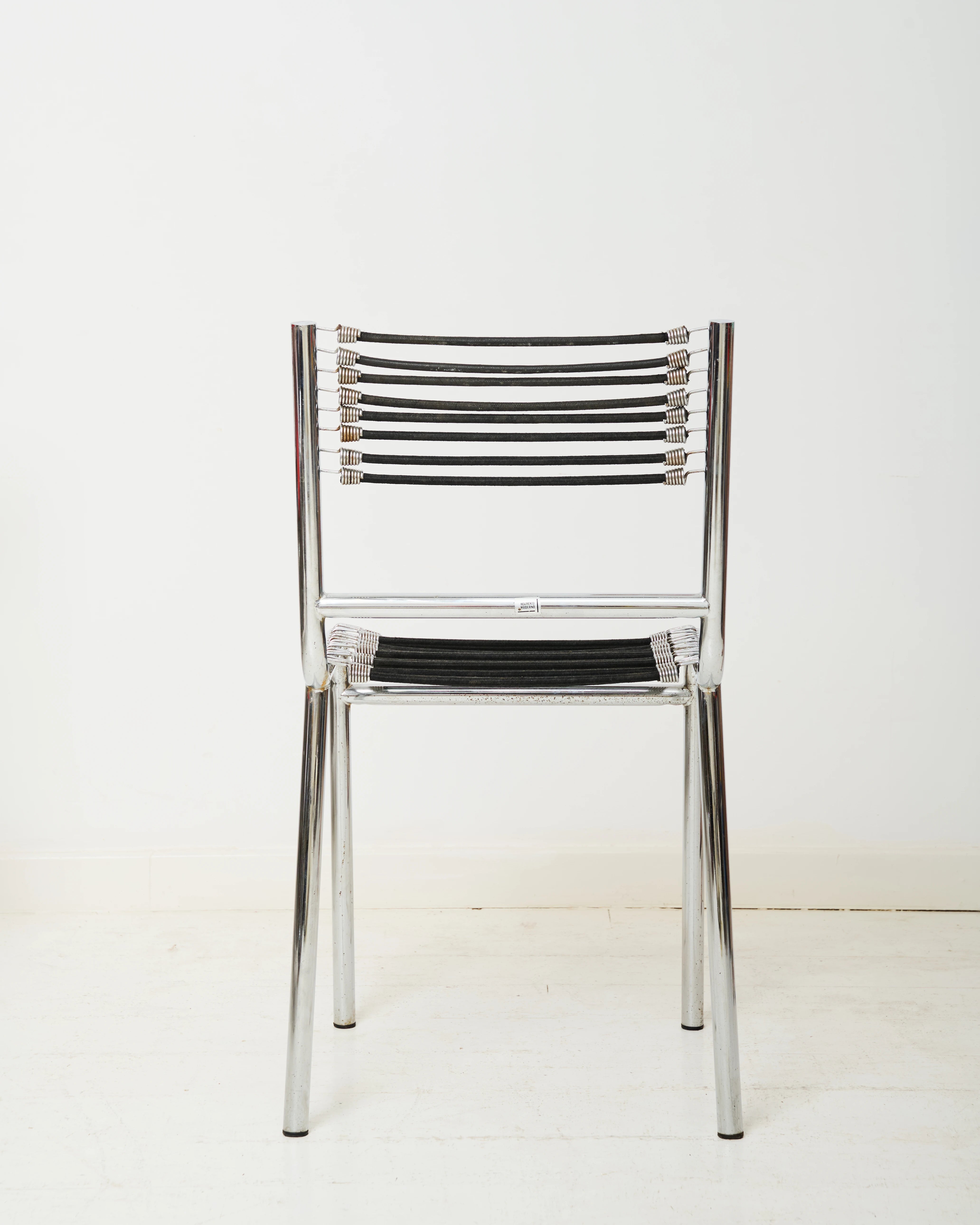 Paire de chaises chromé "Sandow" (1 sur 3), René Herbst, 1980s