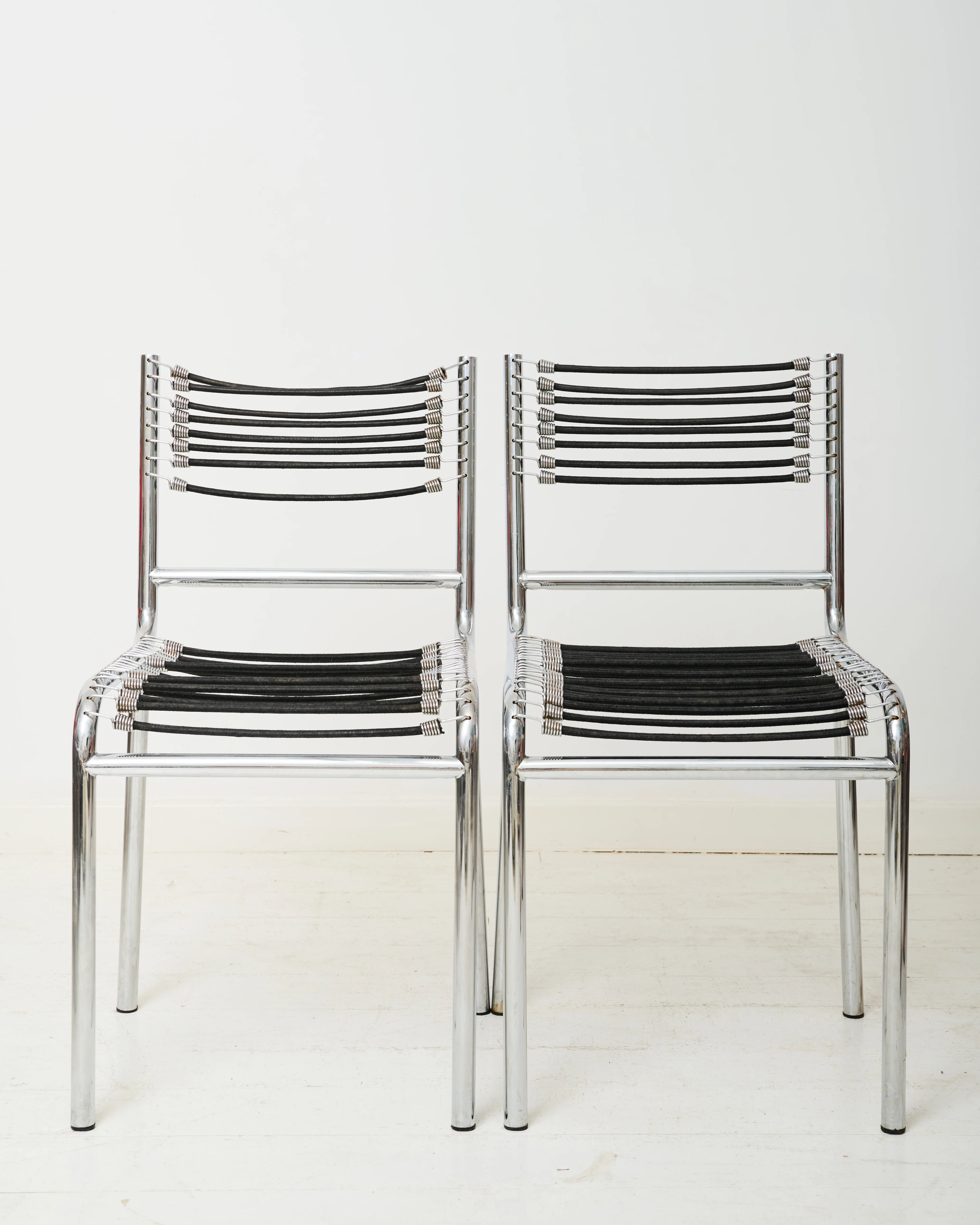 Paire de chaises chromé "Sandow" (1 sur 3), René Herbst, 1980s