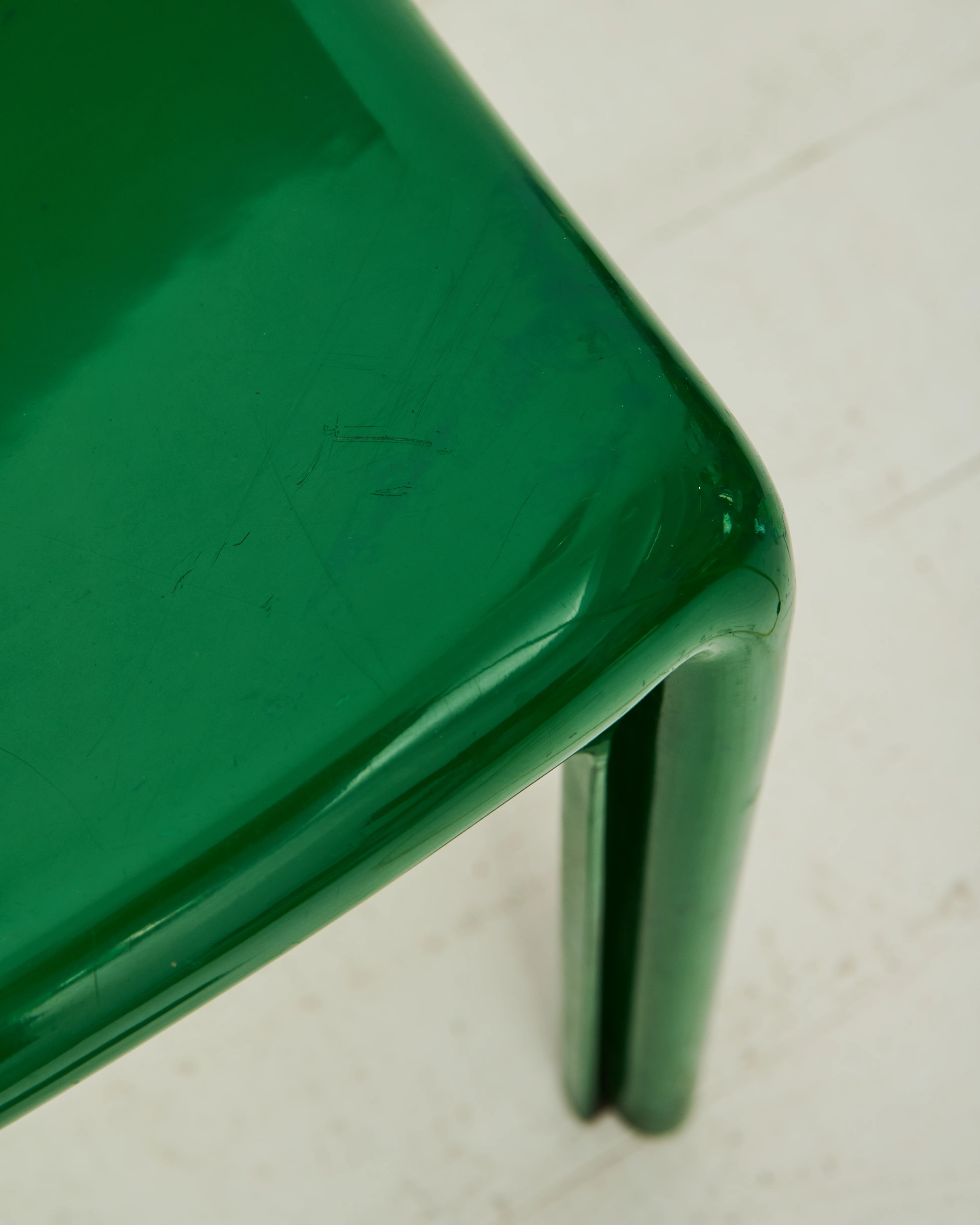 Paire de chaises "Selene" vertes, Vico Magistretti, Artemide, 1968
