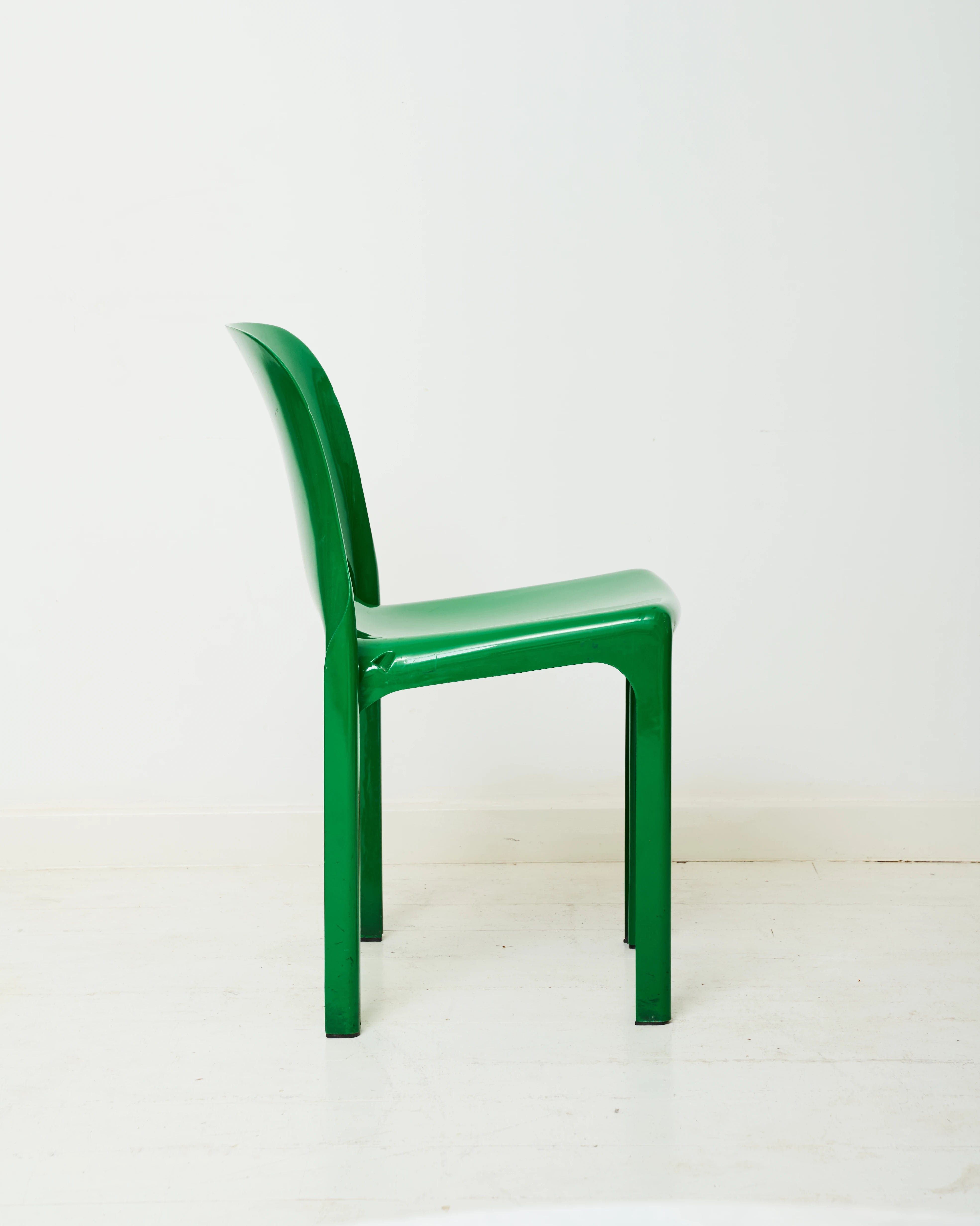 Paire de chaises "Selene" vertes, Vico Magistretti, Artemide, 1968