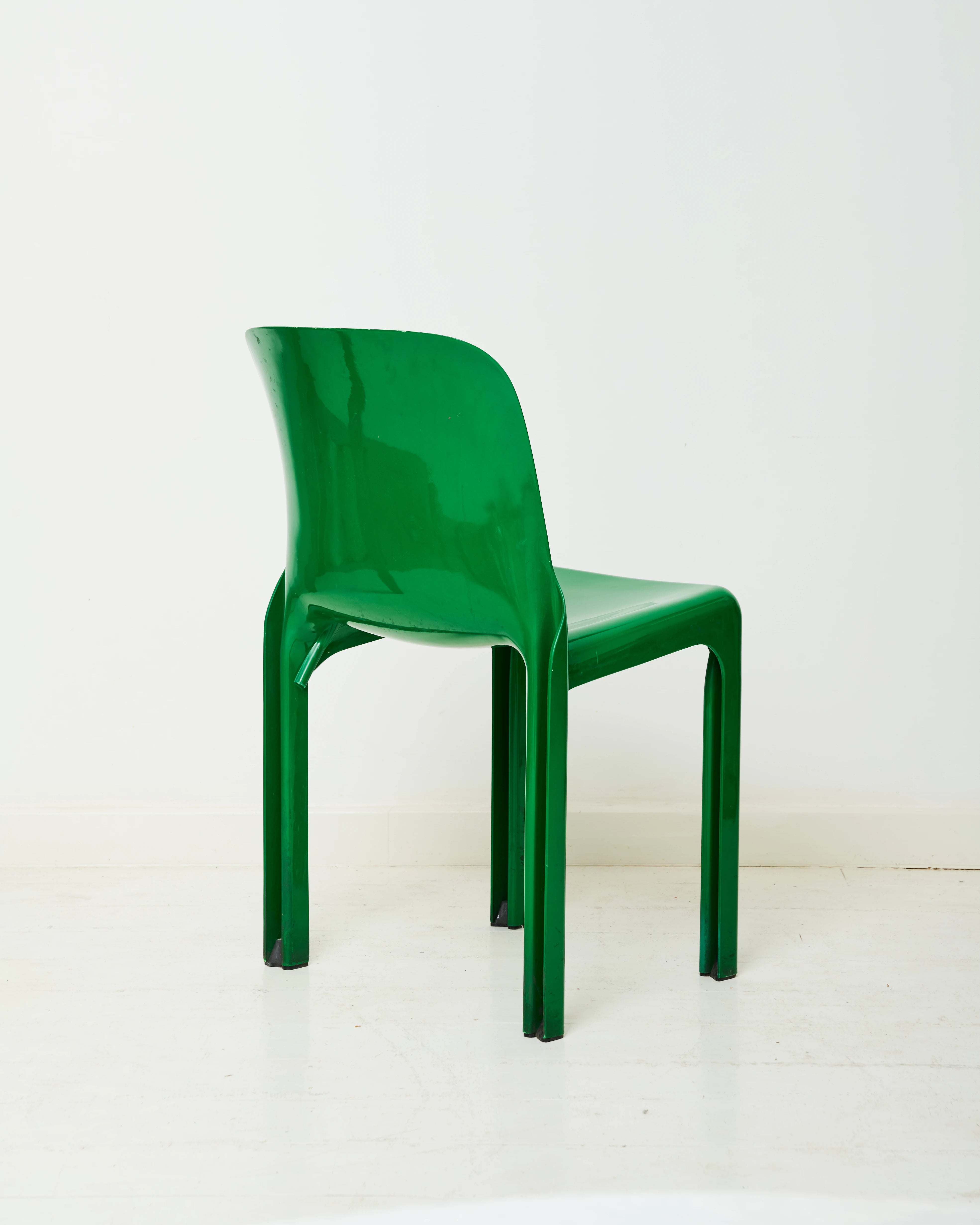 Paire de chaises "Selene" vertes, Vico Magistretti, Artemide, 1968